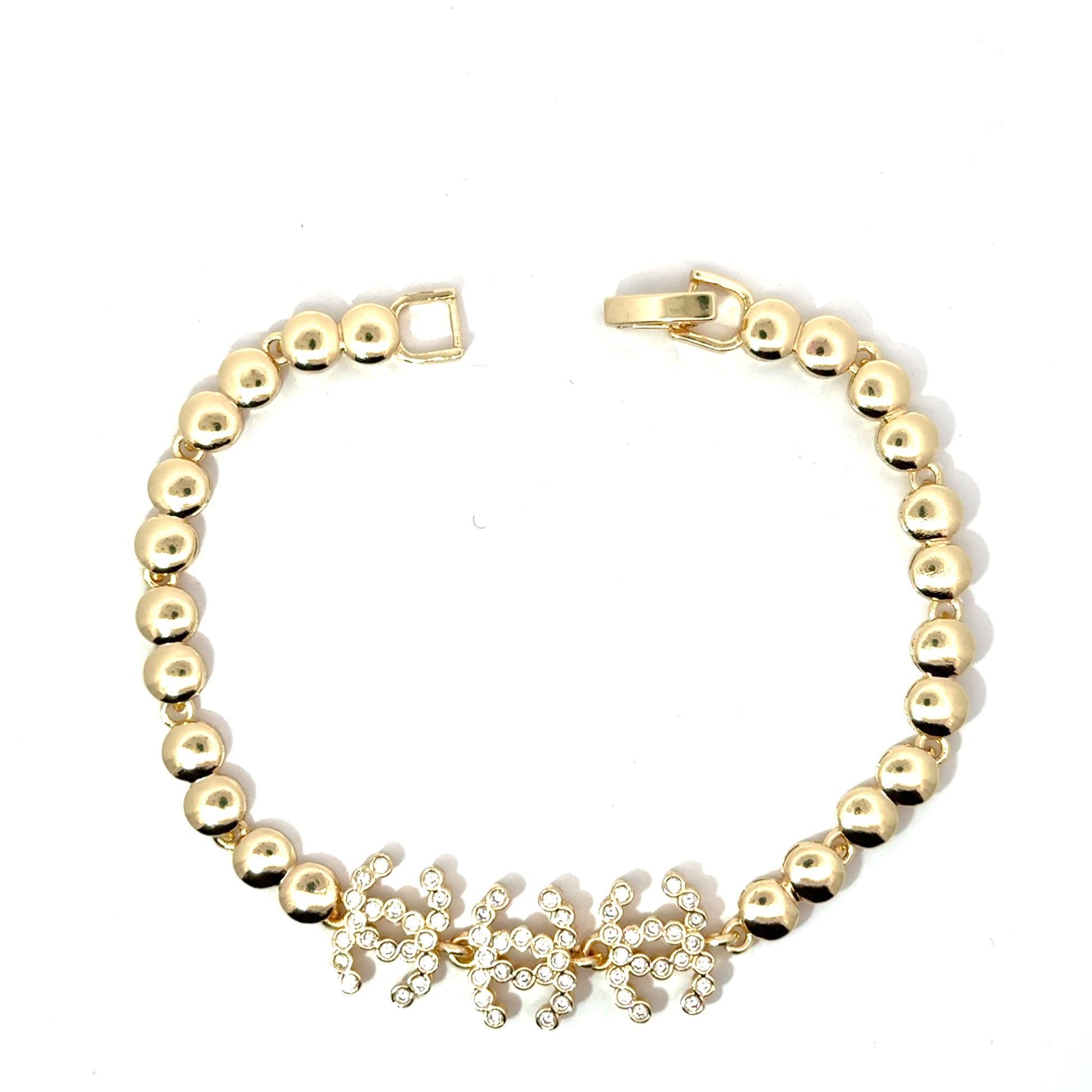 Brățară damă ”Chanel”, placată cu aur + zirconia