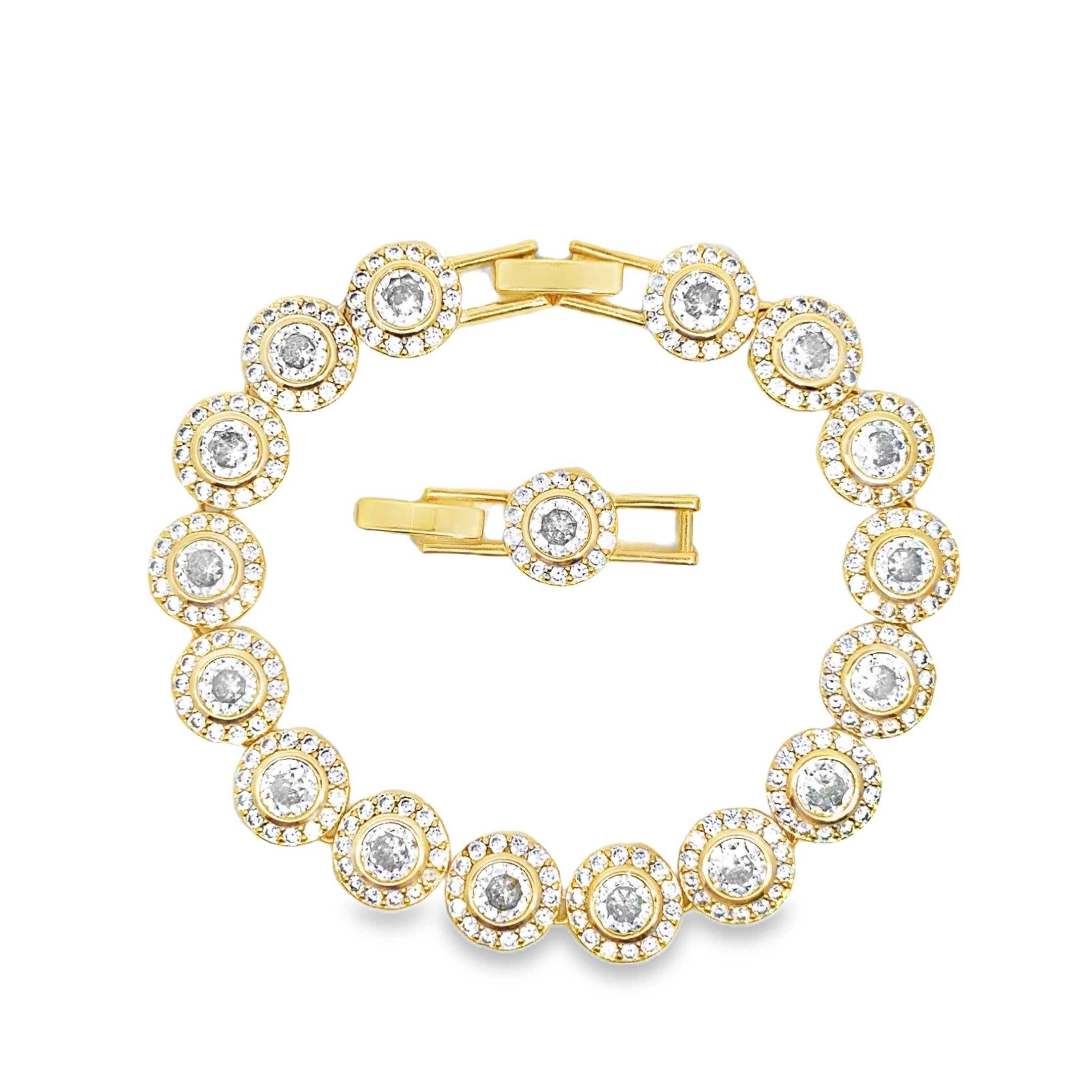 Brățară damă Fashion, placată cu aur + cristale zirconia