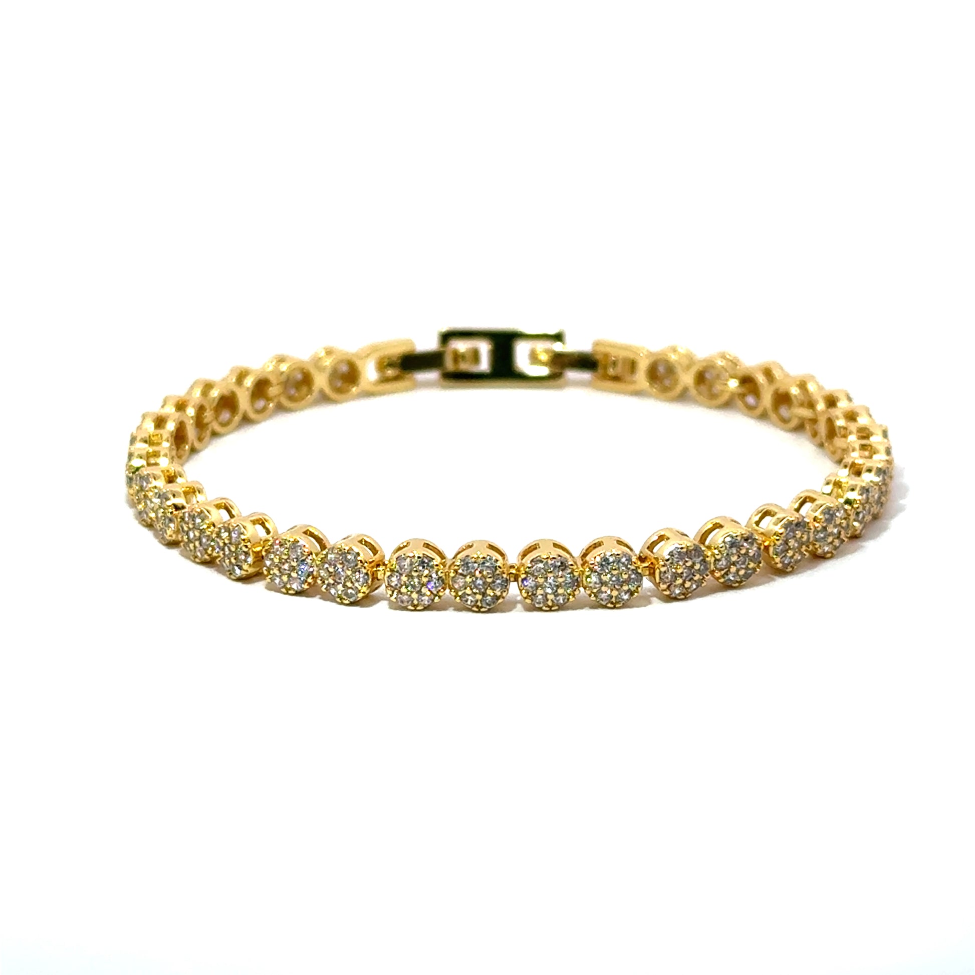 Brățară damă ”Pavé”, placată cu rodiu + zirconia