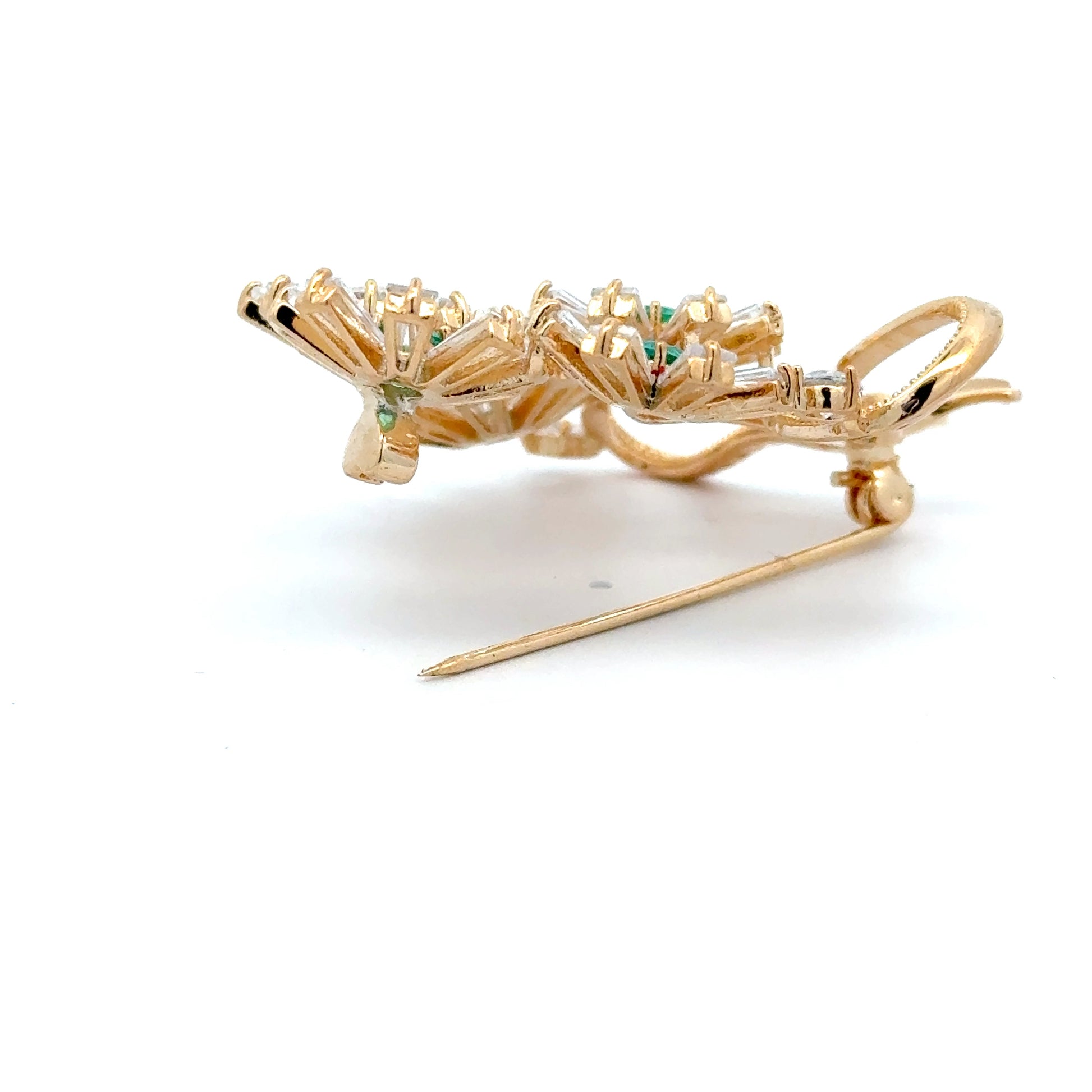 Broșă Swarovski în forma unui buchet de flori – Placată cu Aur de 18K