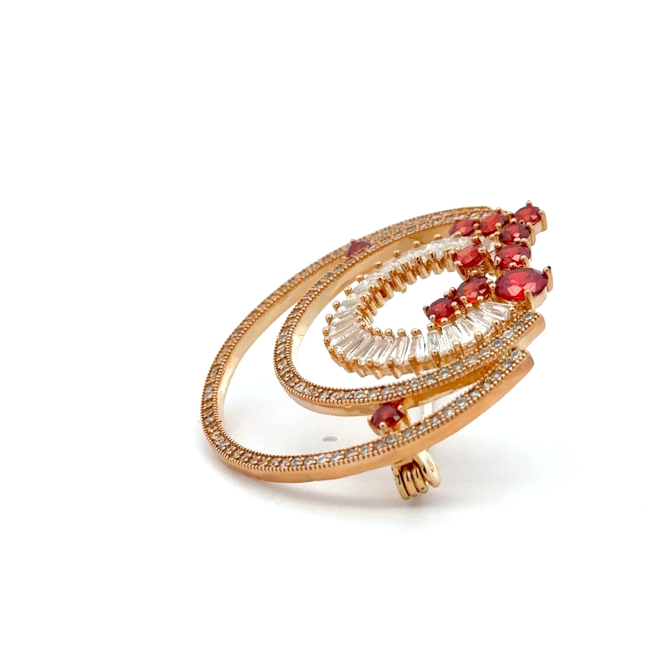 Broșă Swarovski în formă de colier – Placată cu Aur de 18K