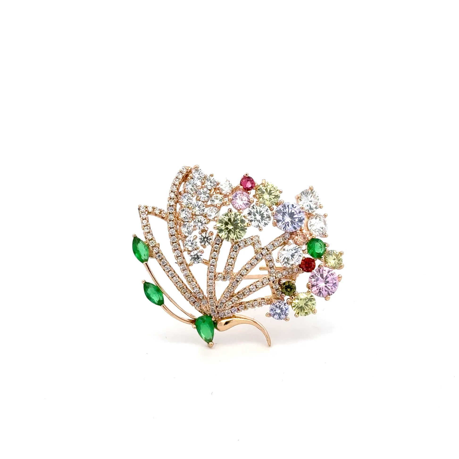 Broșă Swarovski în forma unui fluture – Placată cu Aur de 18K