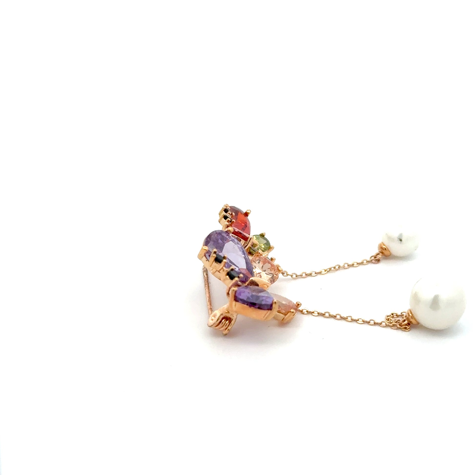 Broșă Swarovski în forma de fluturi – Placată cu Aur de 18K