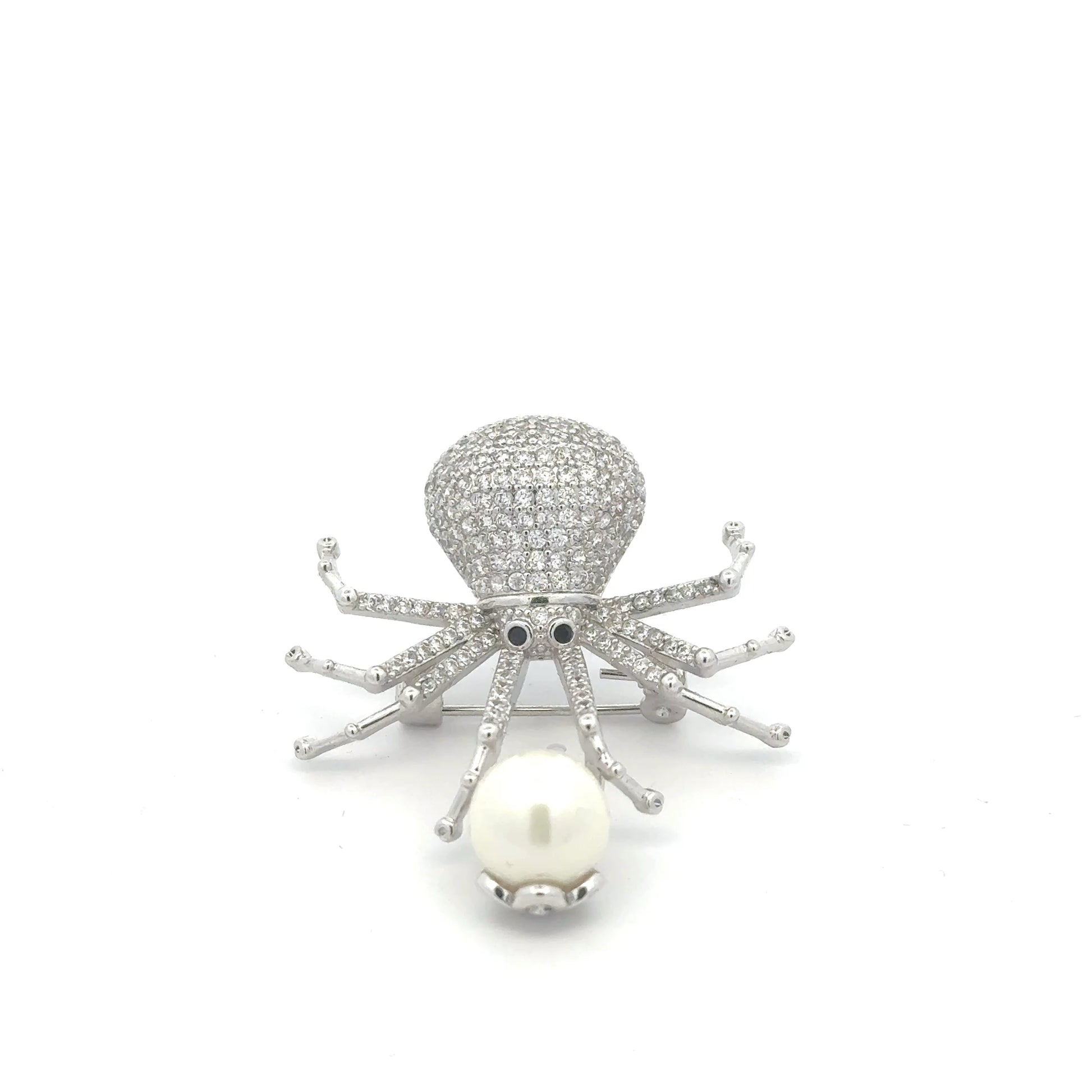 Broșă Swarovski Păianjen – placată cu aur 18K, din oțel inoxidabil