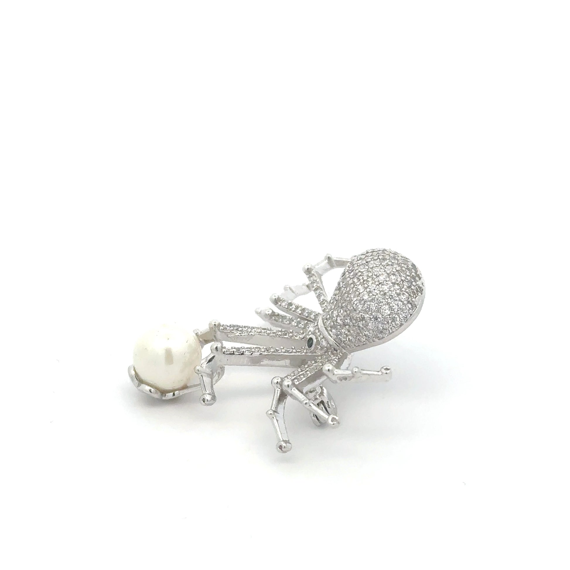 Broșă Swarovski Păianjen – placată cu aur 18K, din oțel inoxidabil