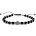 Bratara barbati cu cristale negre si elemente Swarovski