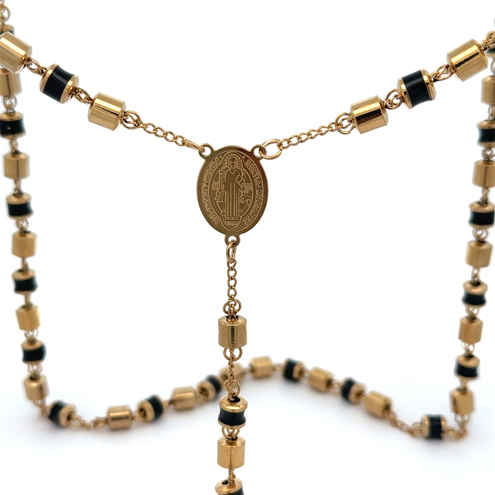 Colier barbati cu Cruce , placat cu aur 18 k