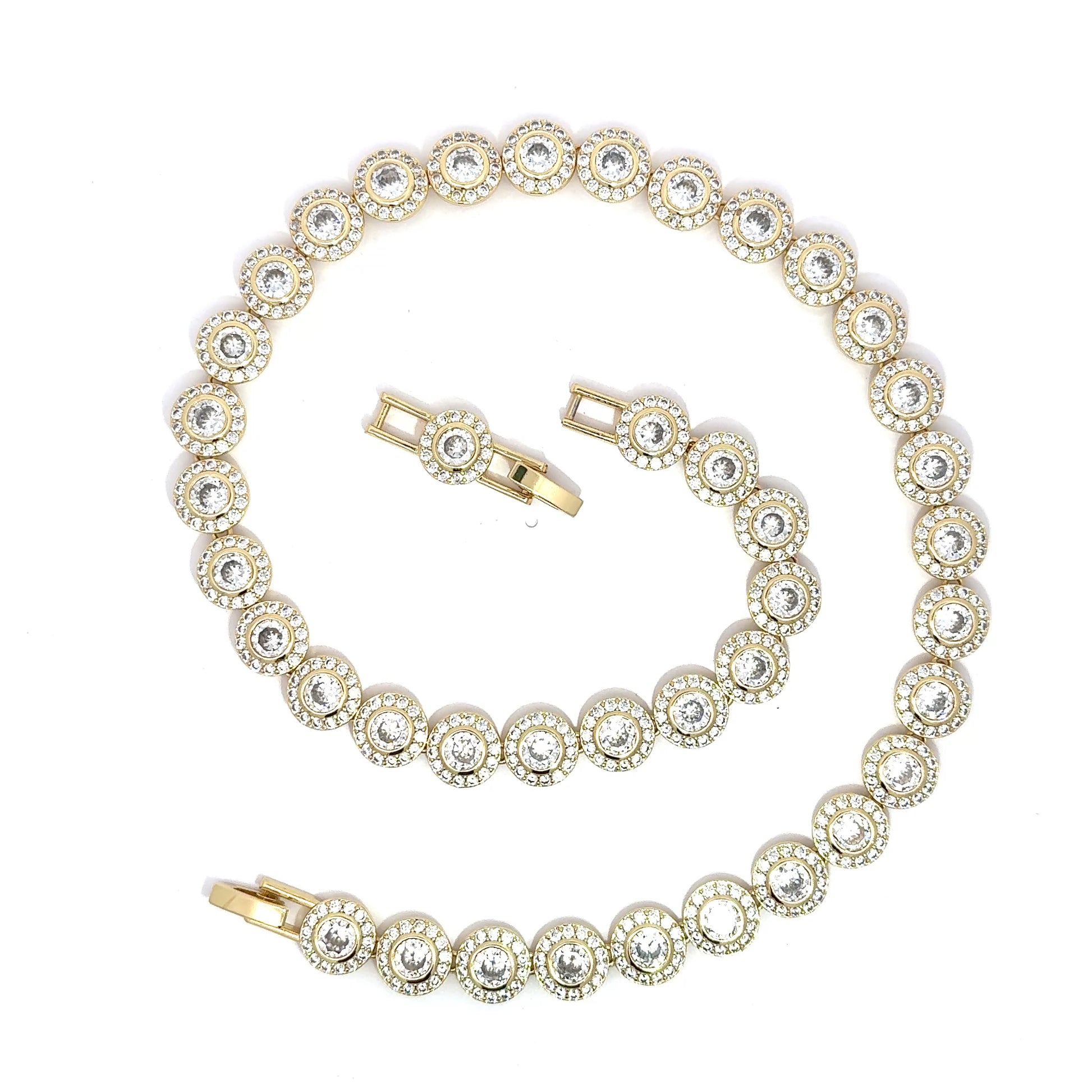 Colier damă Fashion, placat cu aur + cristale zirconia