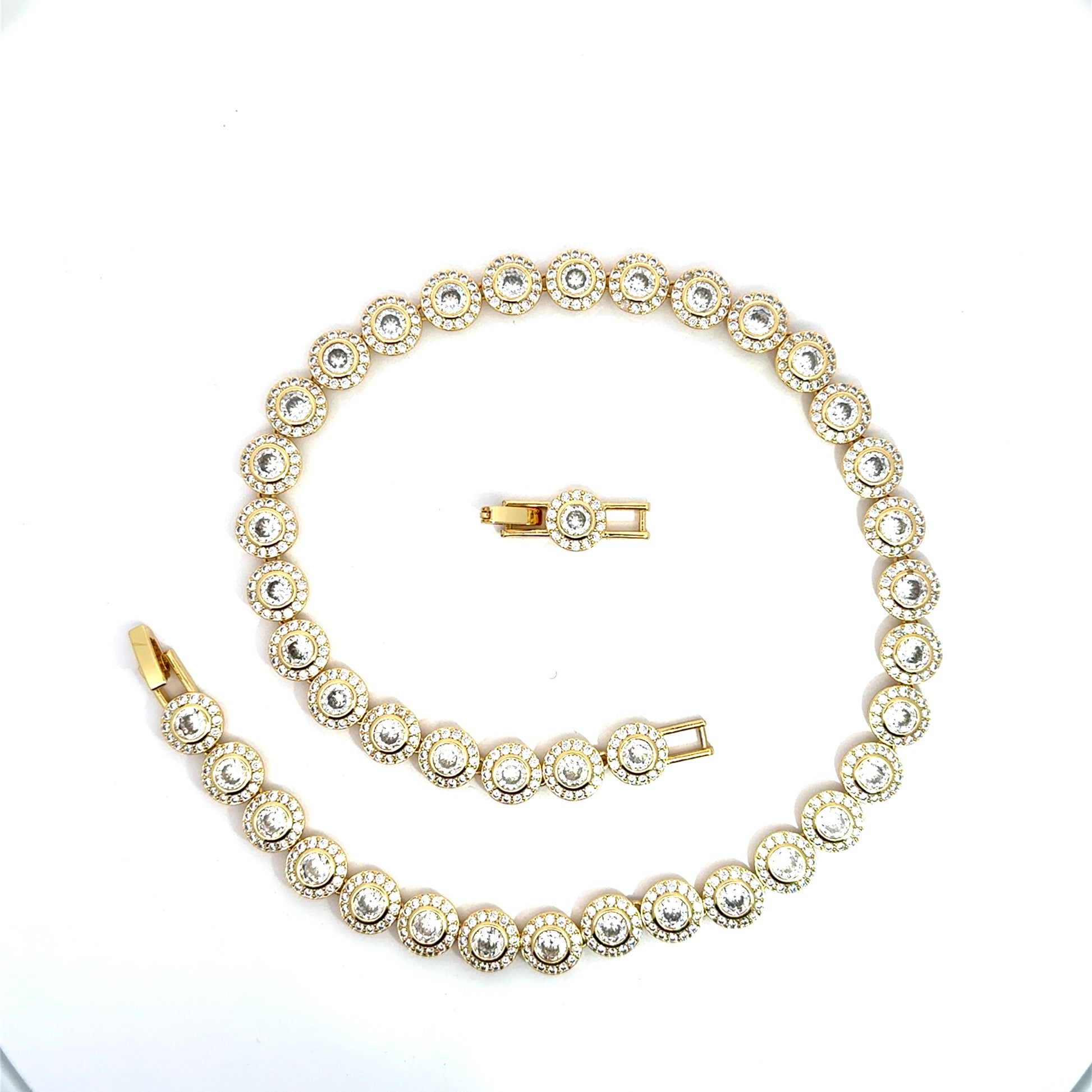 Colier damă Fashion, placat cu aur + cristale zirconia