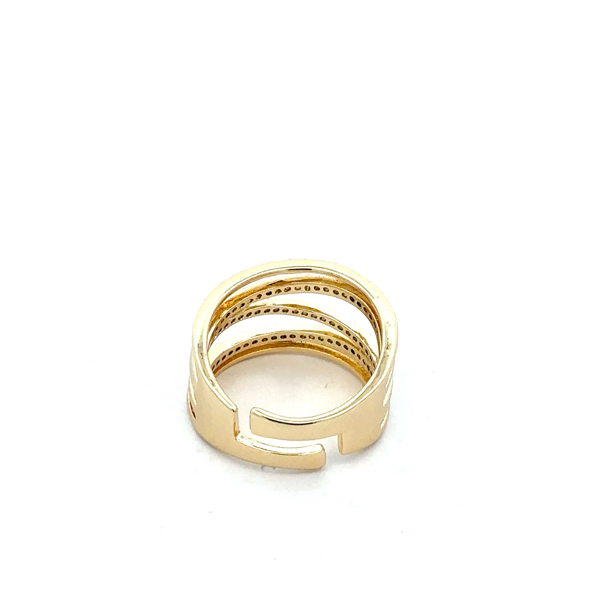 Inel Crystal, placat cu aur 18 k