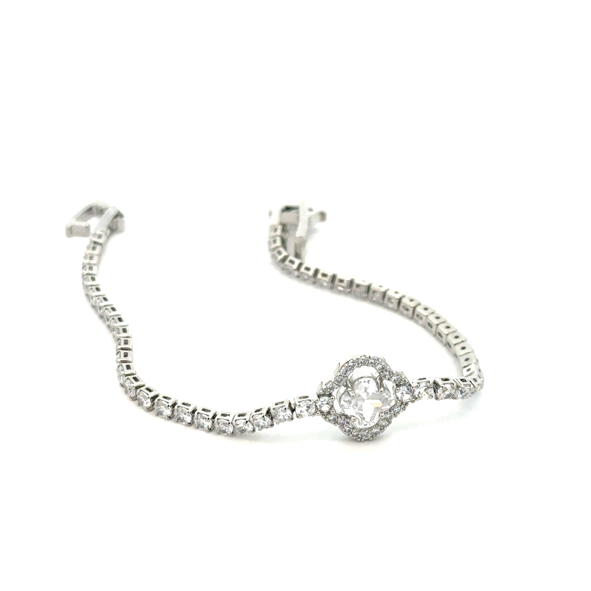 Brățară Tennis Rhea, placată cu aur + zirconia