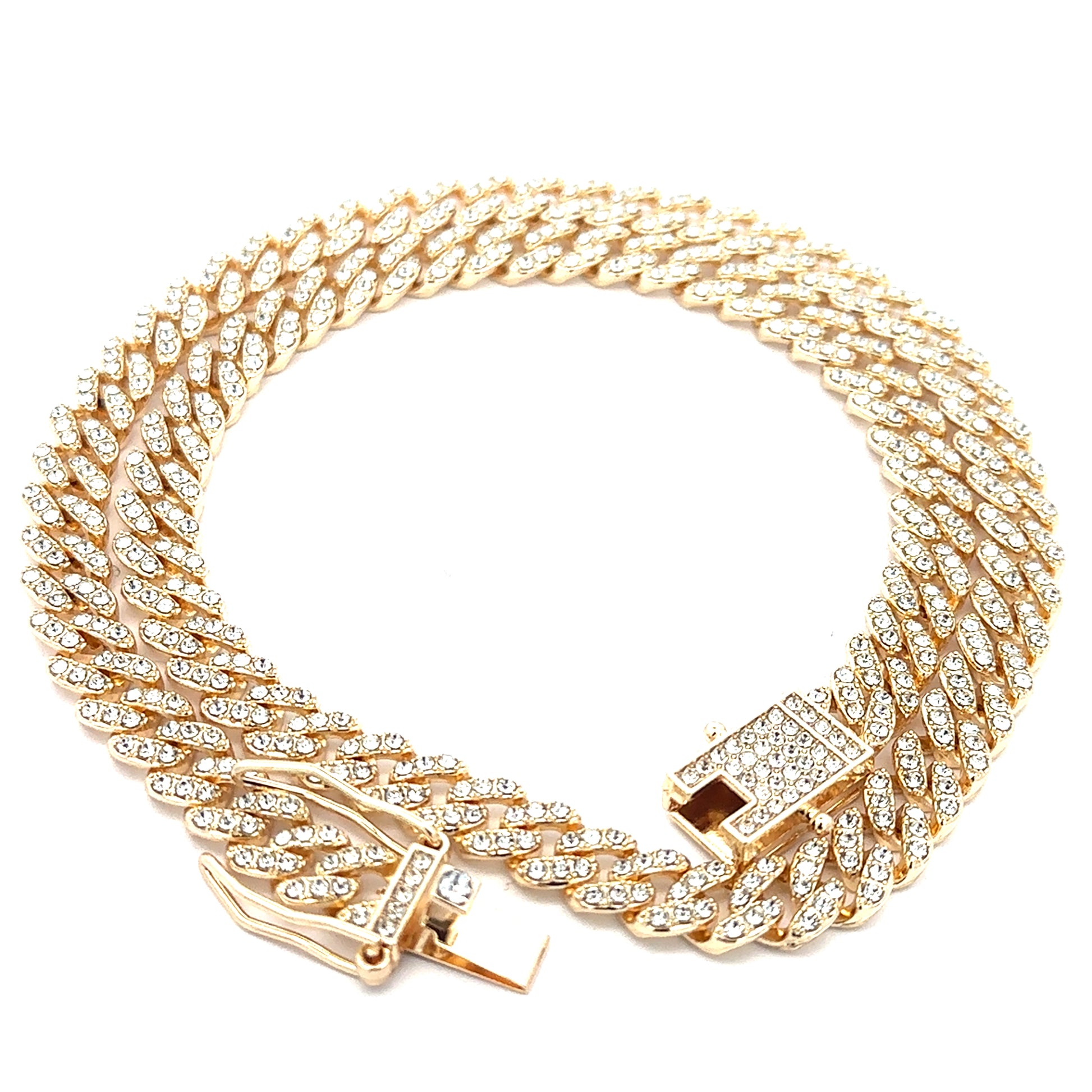 Lant Cuban, placat cu aur + zirconia