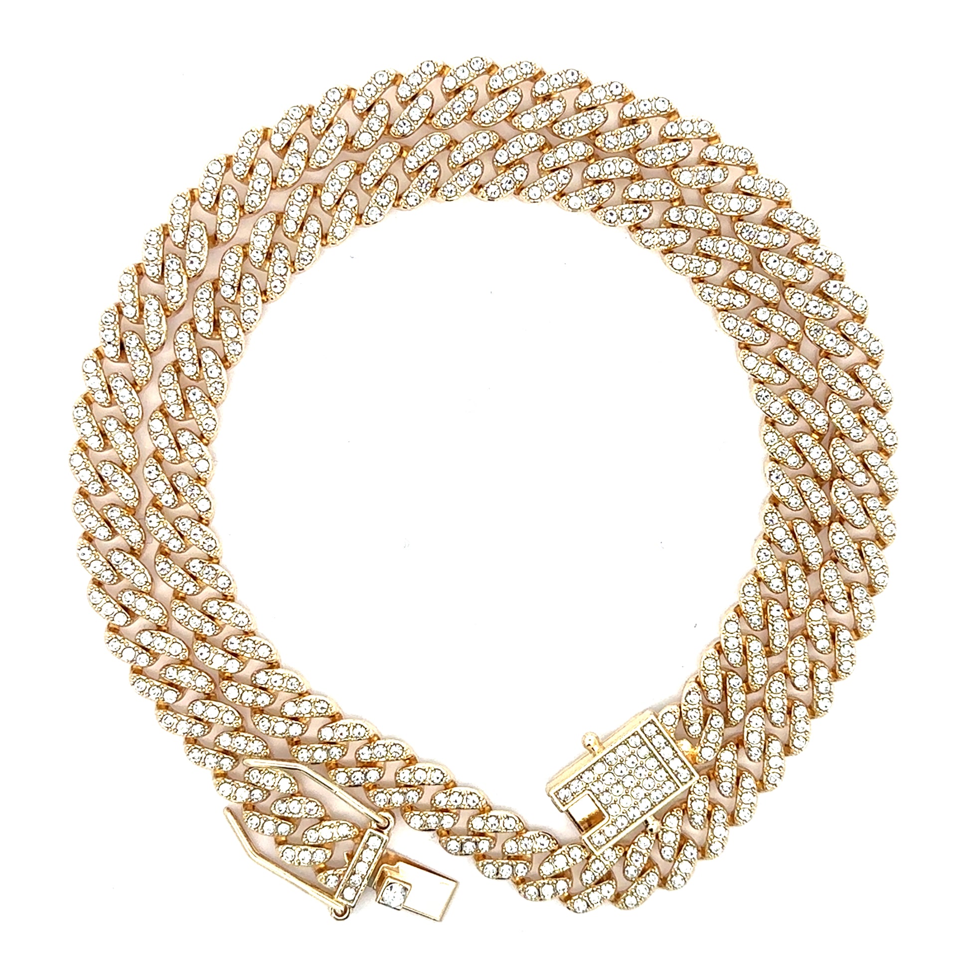 Lant Cuban, placat cu aur + zirconia