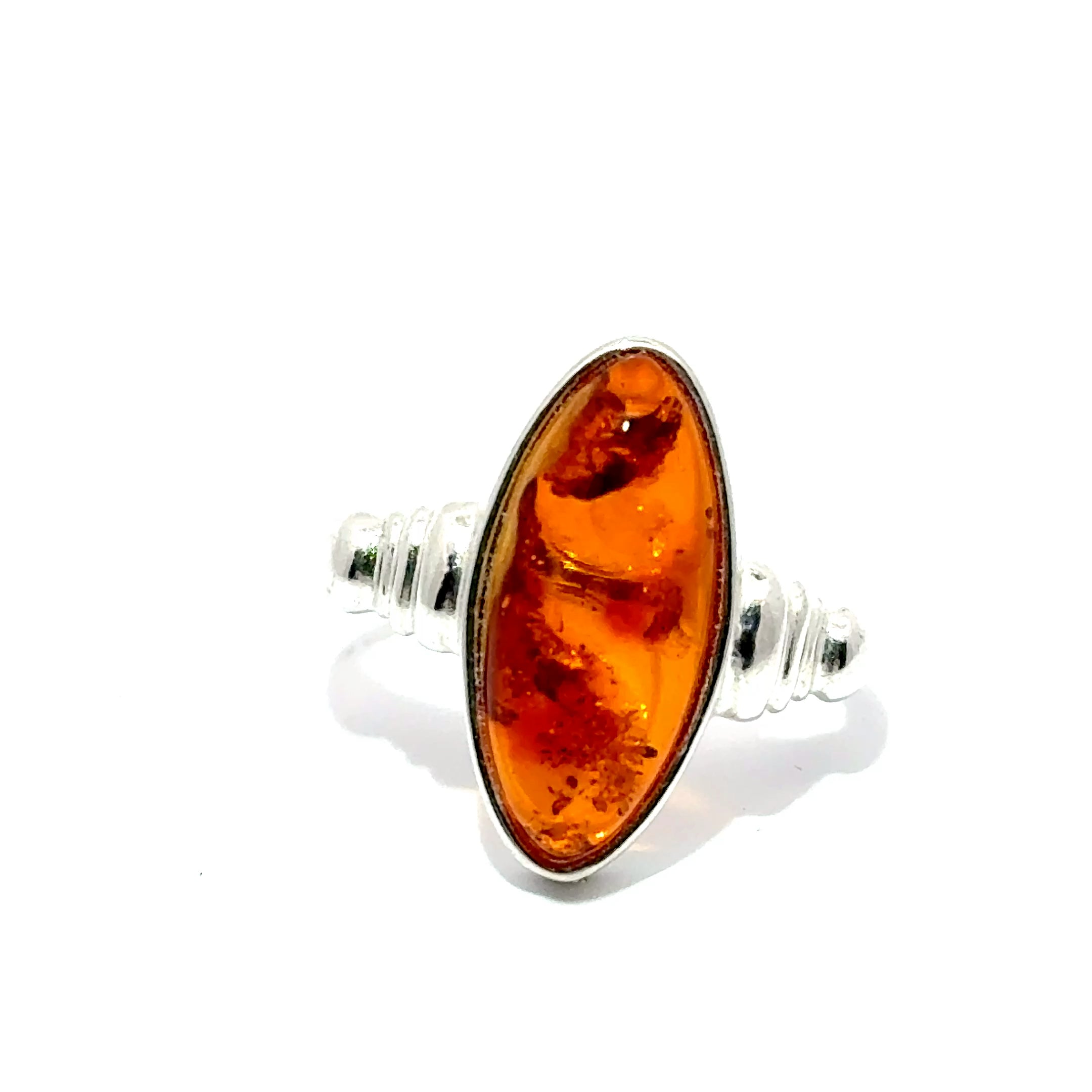 Inel damă argint 925 cu chihlimbar natural – model ID-06