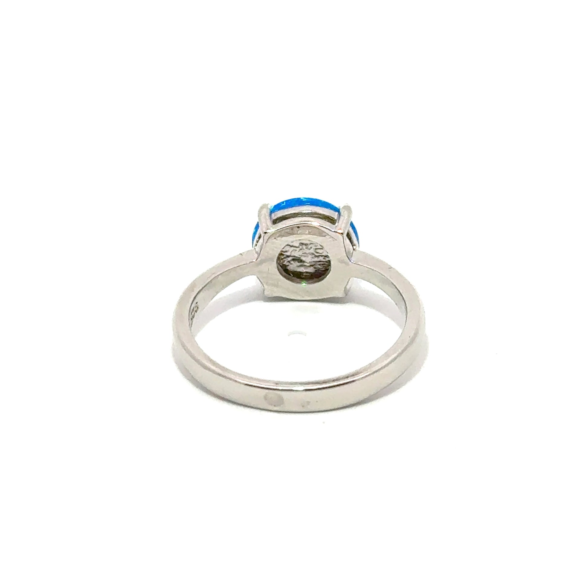 Inel dama din argint cu piatra opal rotunda ID-01