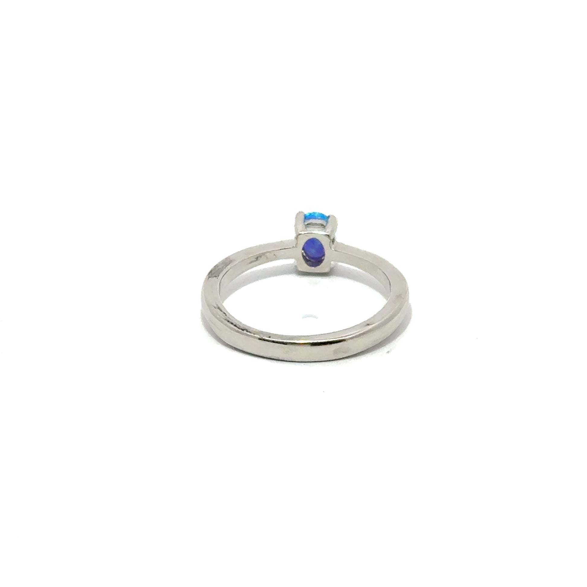 Inel dama din argint cu piatra opal ovala ID-02