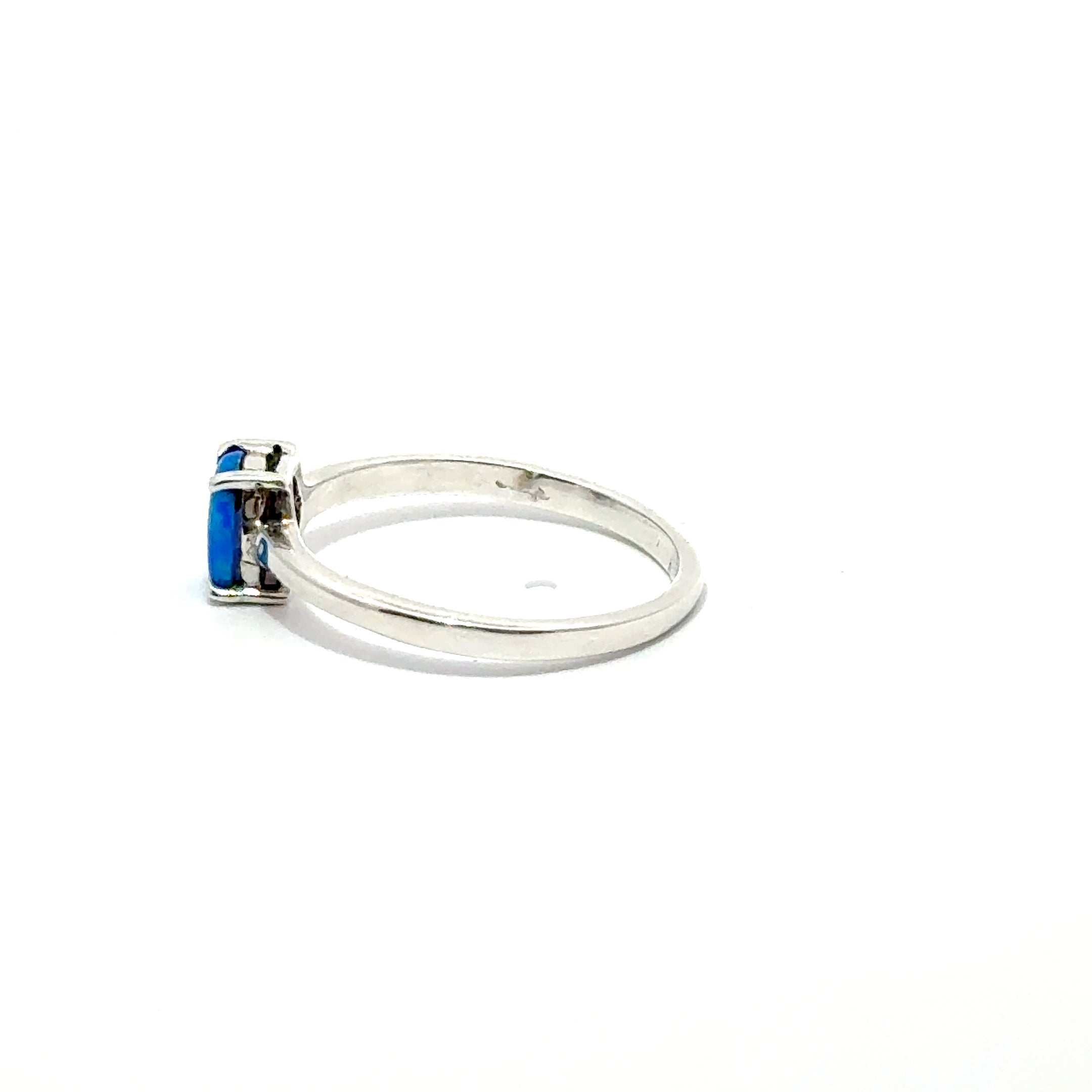 Inel dama din argint cu piatra opal imperial ID-03