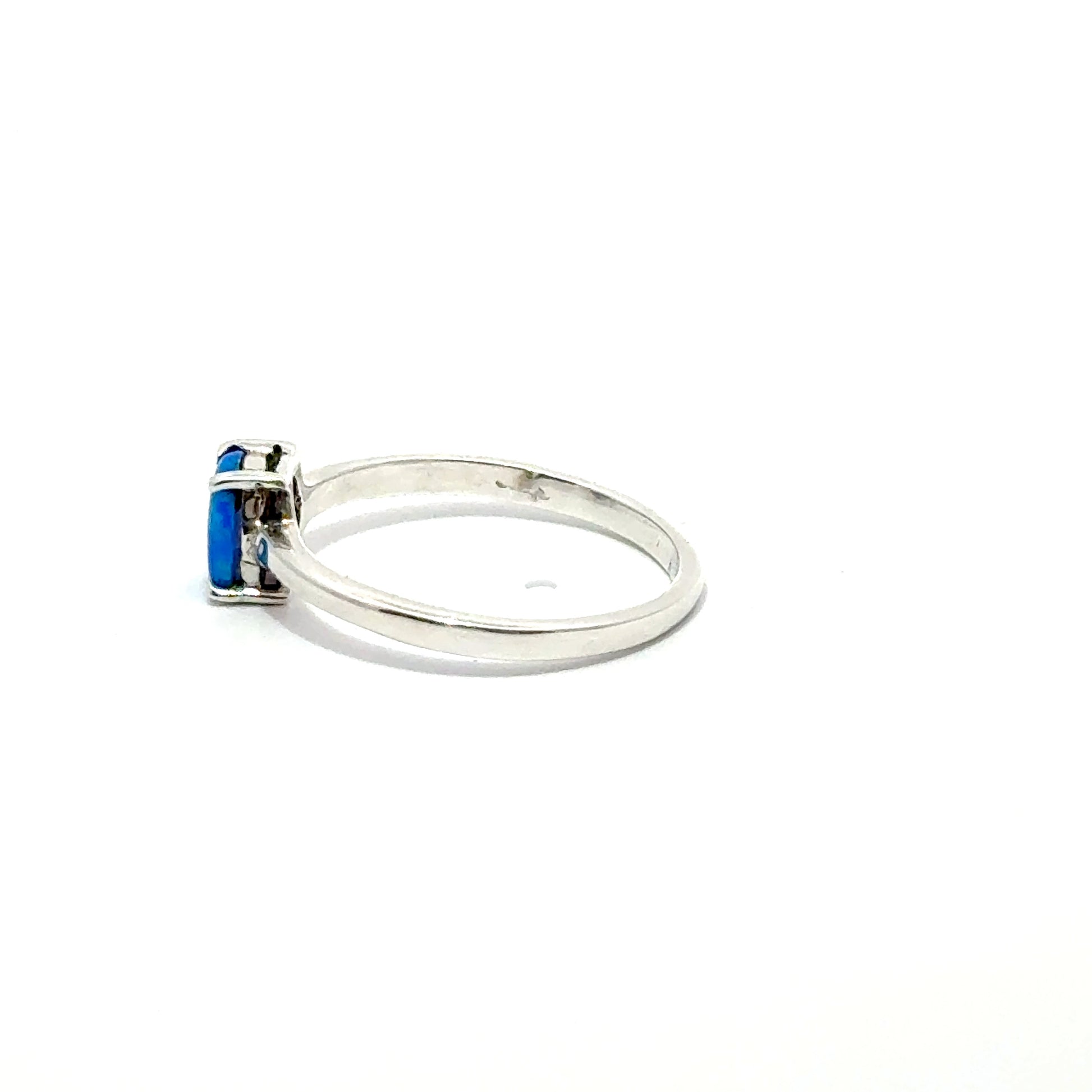 Inel dama din argint cu piatra opal imperial ID-03