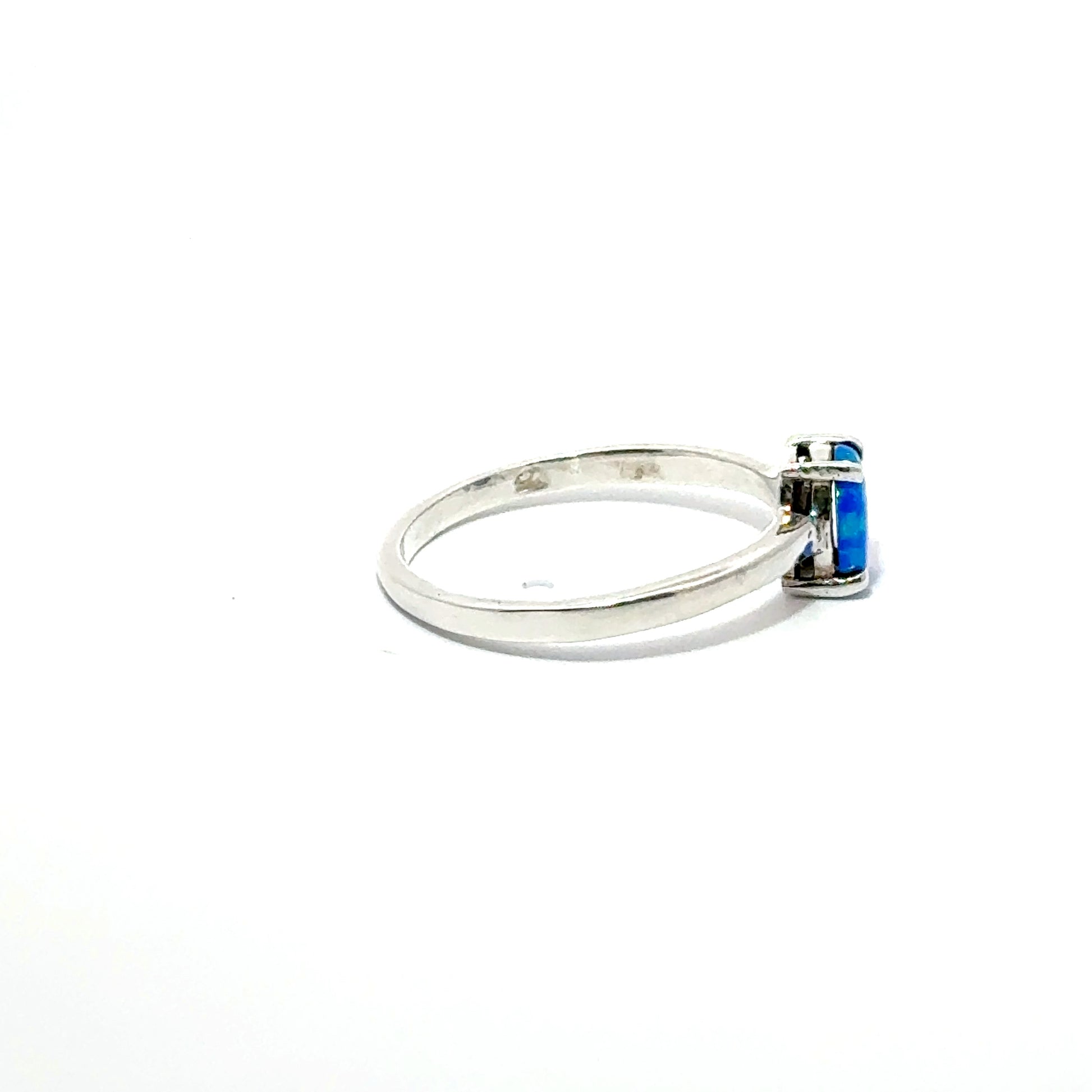 Inel dama din argint cu piatra opal imperial ID-03