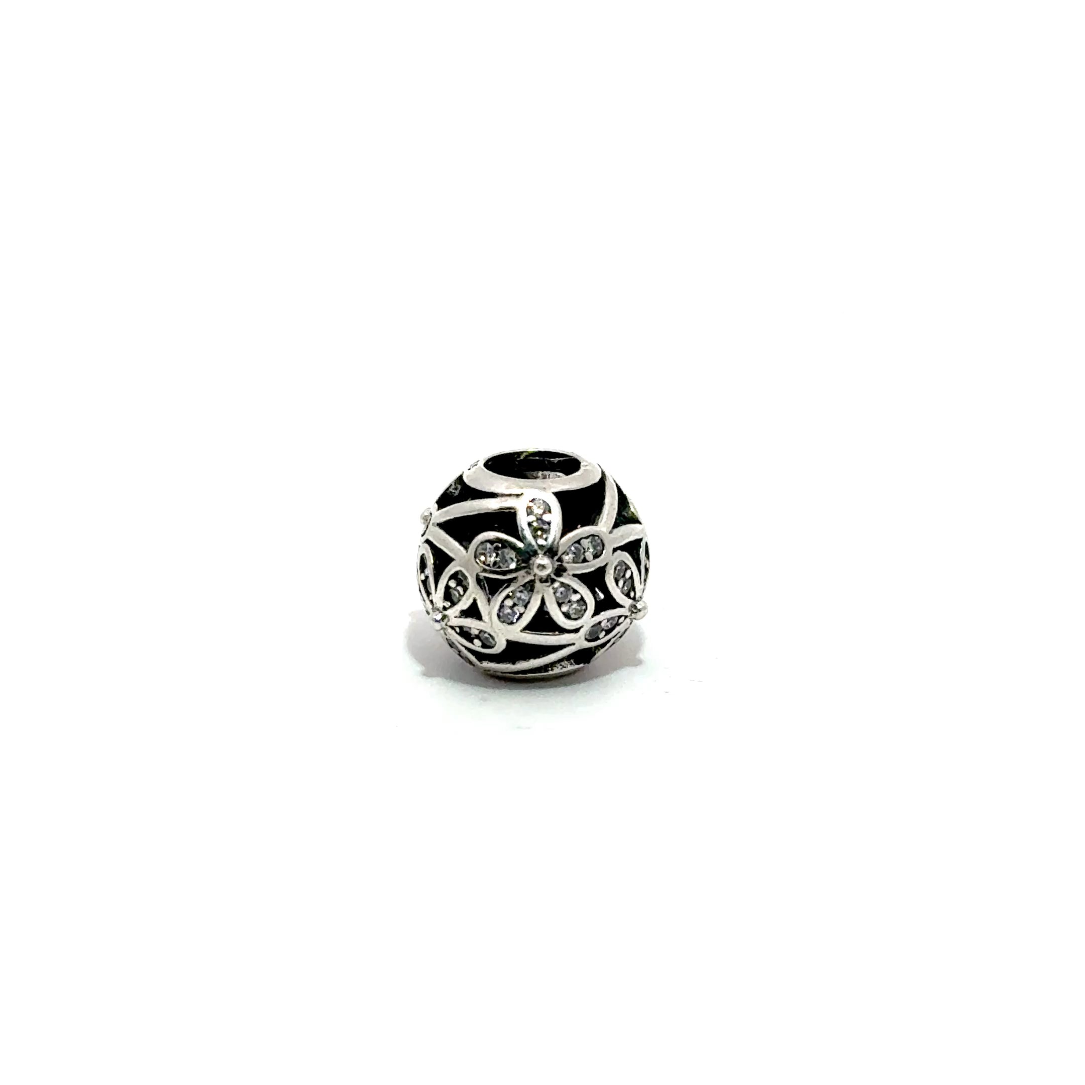 Charm in forma de sfera cu model flori