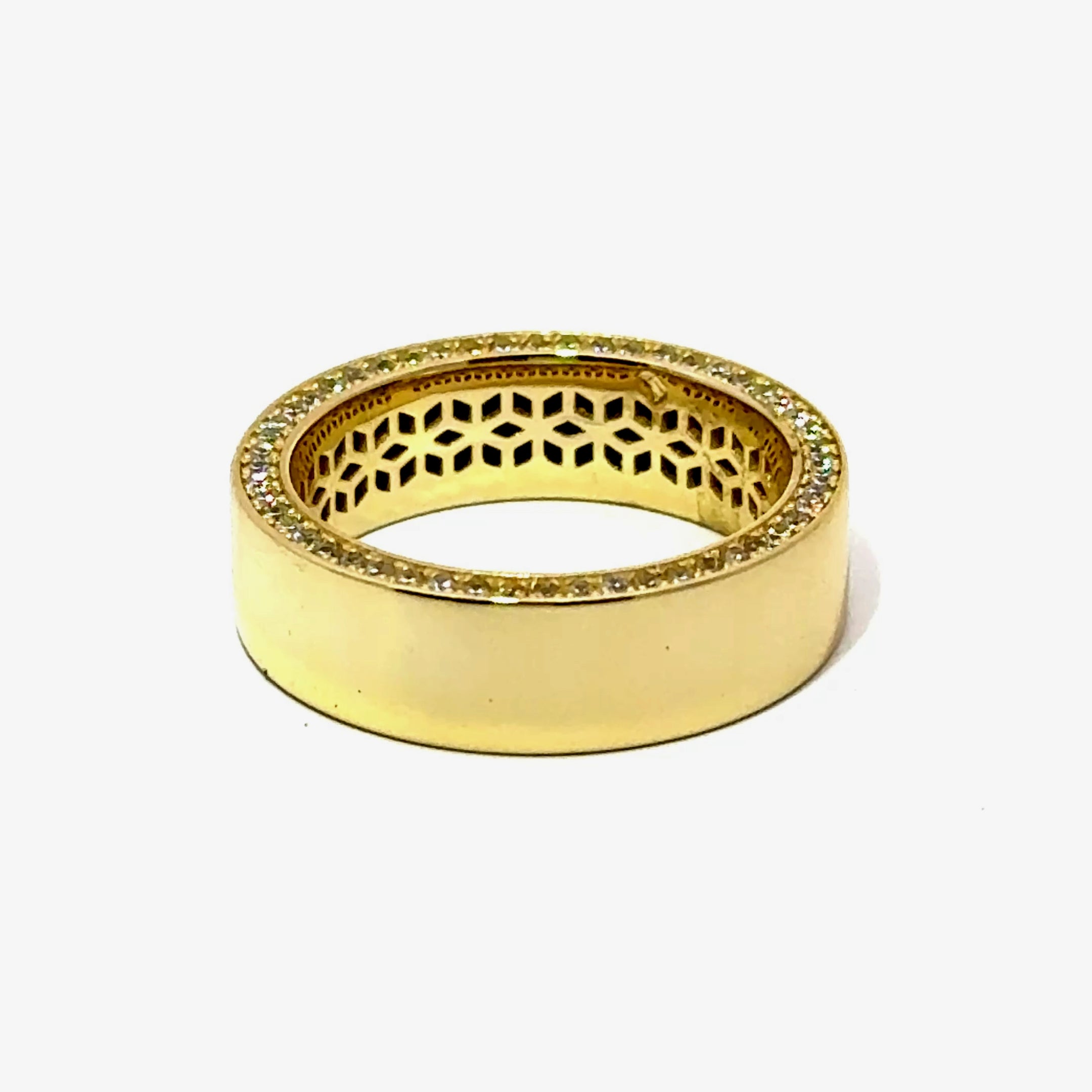 Inel dama tennis din argint placat cu aur GP18K