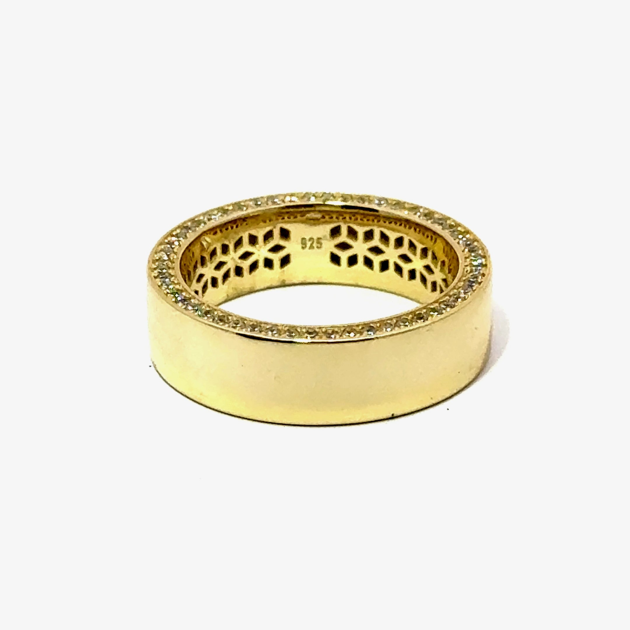 Inel dama tennis din argint placat cu aur GP18K