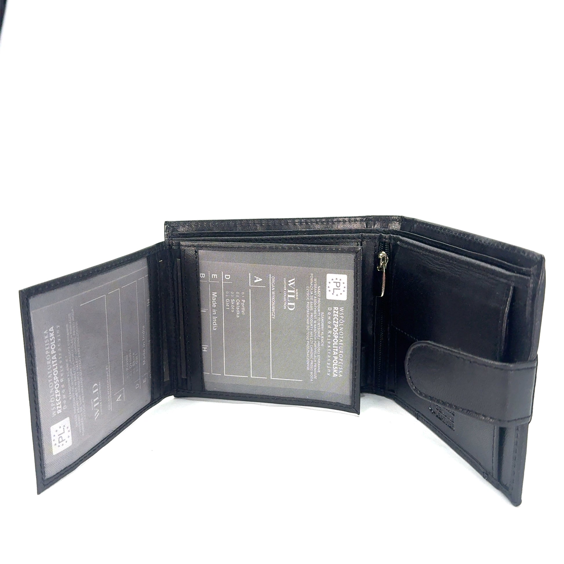 Portofel barbati Ironvale , piele naturala , Negru