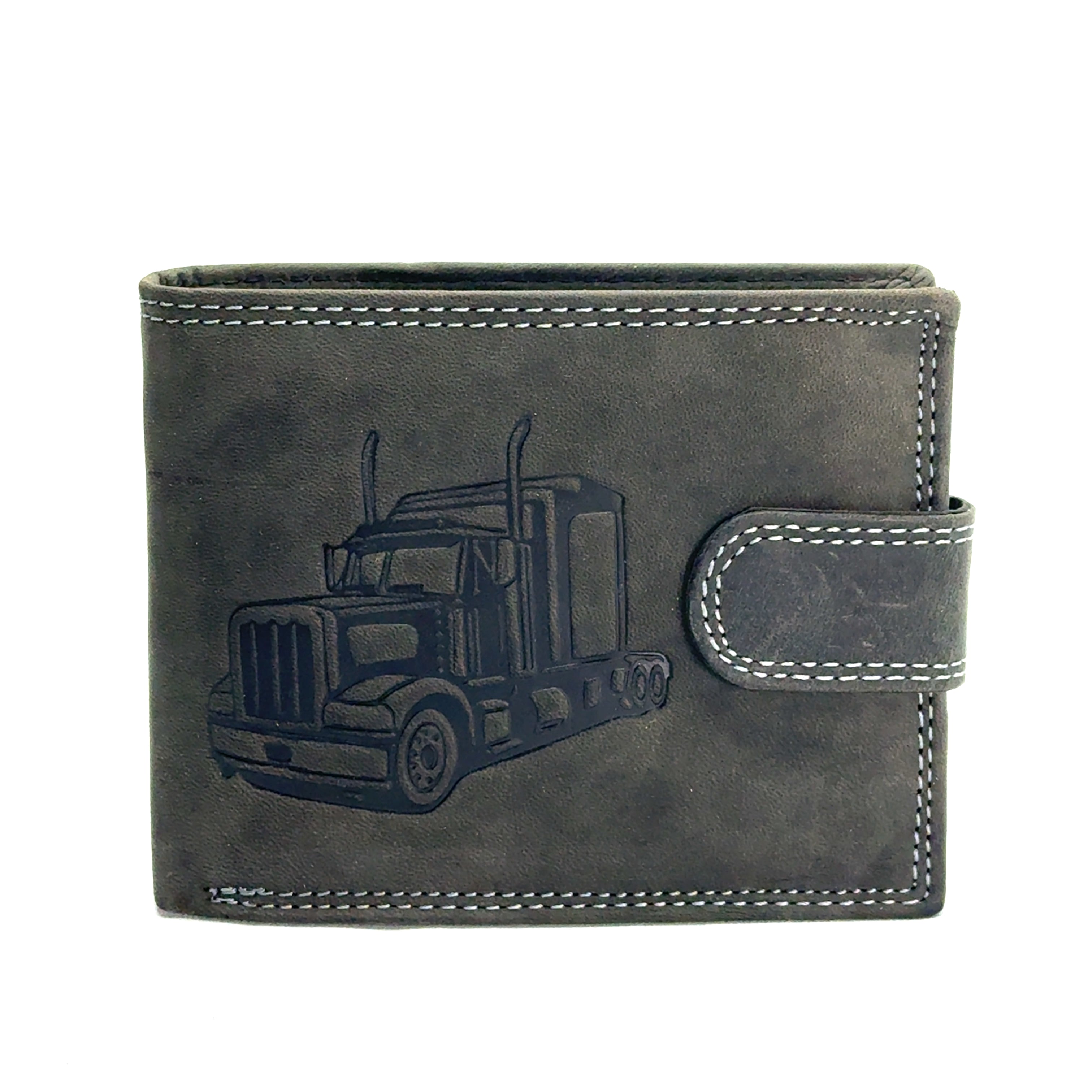 Portofel barbati Truck ll , piele naturala , Negru