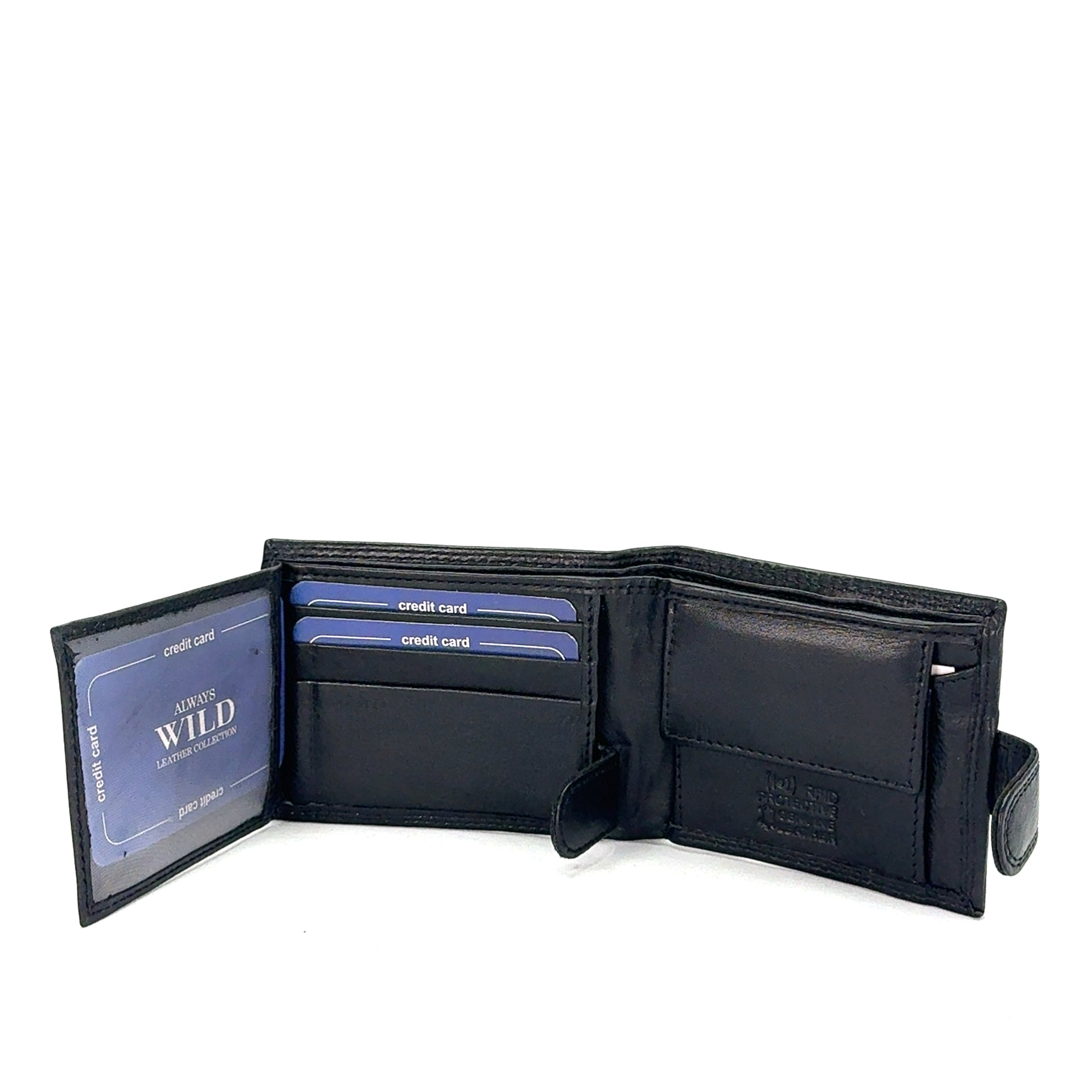 Portofel barbati Northlock , piele naturala , Negru