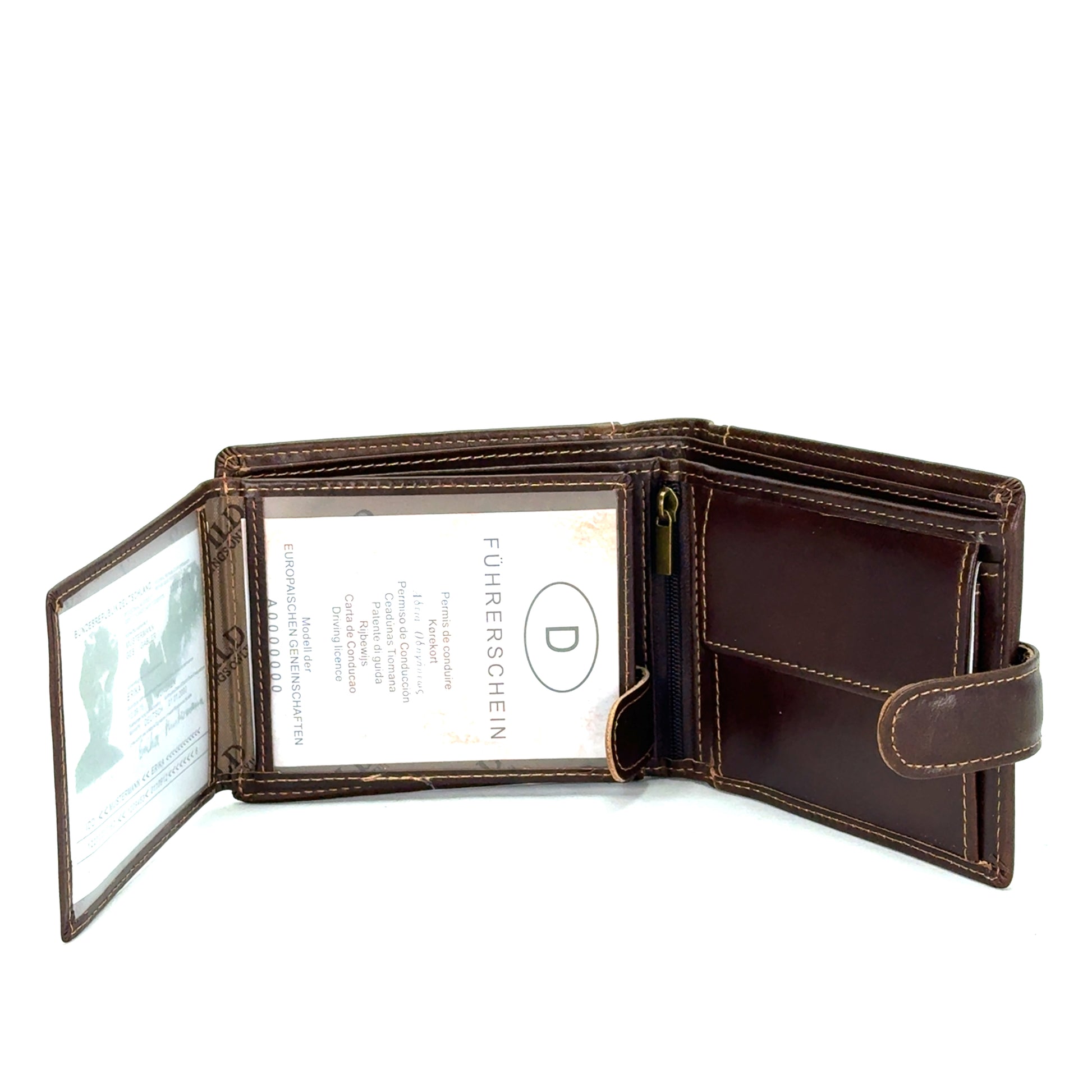 Portofel barbati Magnus , piele naturala , Maro