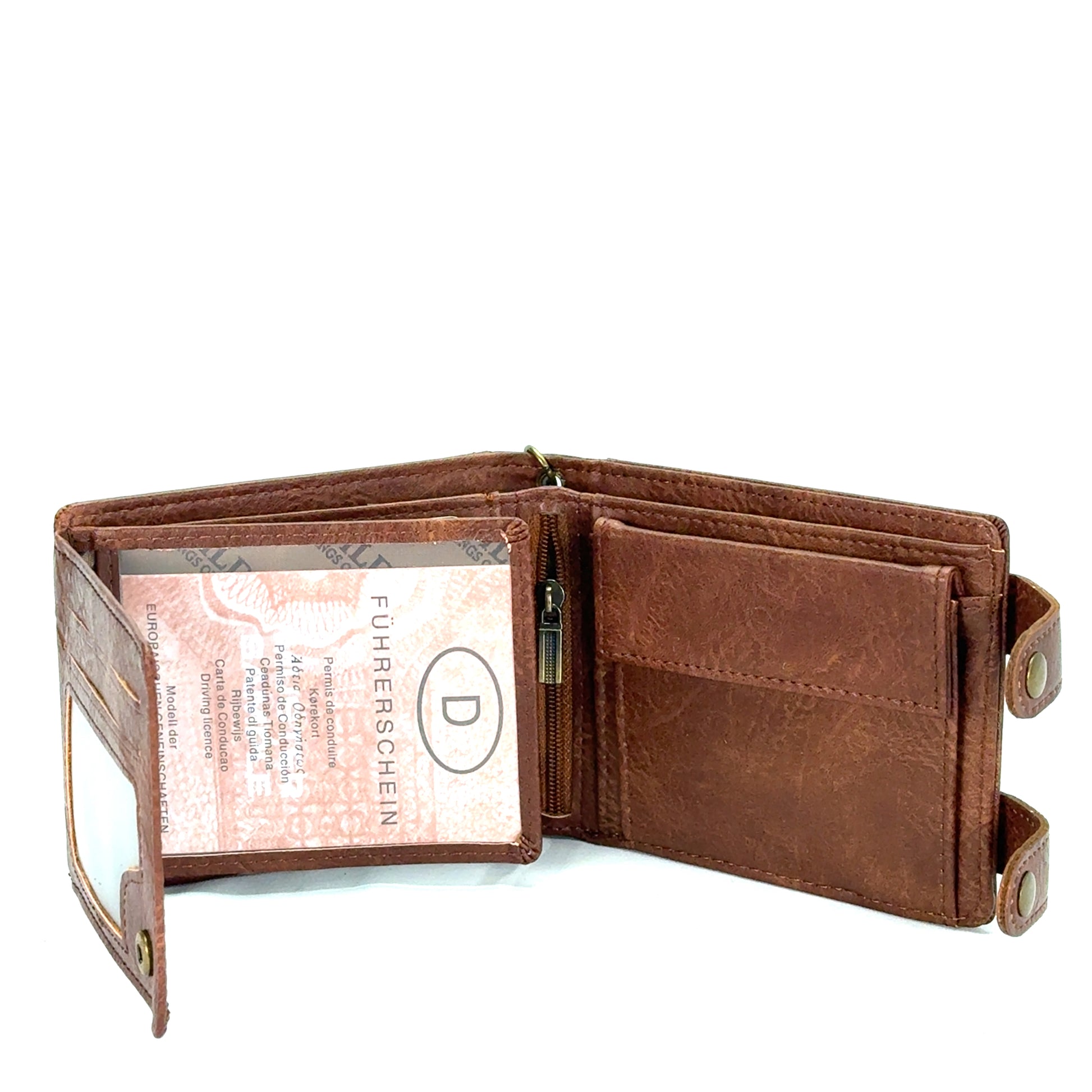 Portofel barbati Velaro , piele naturala , Maro