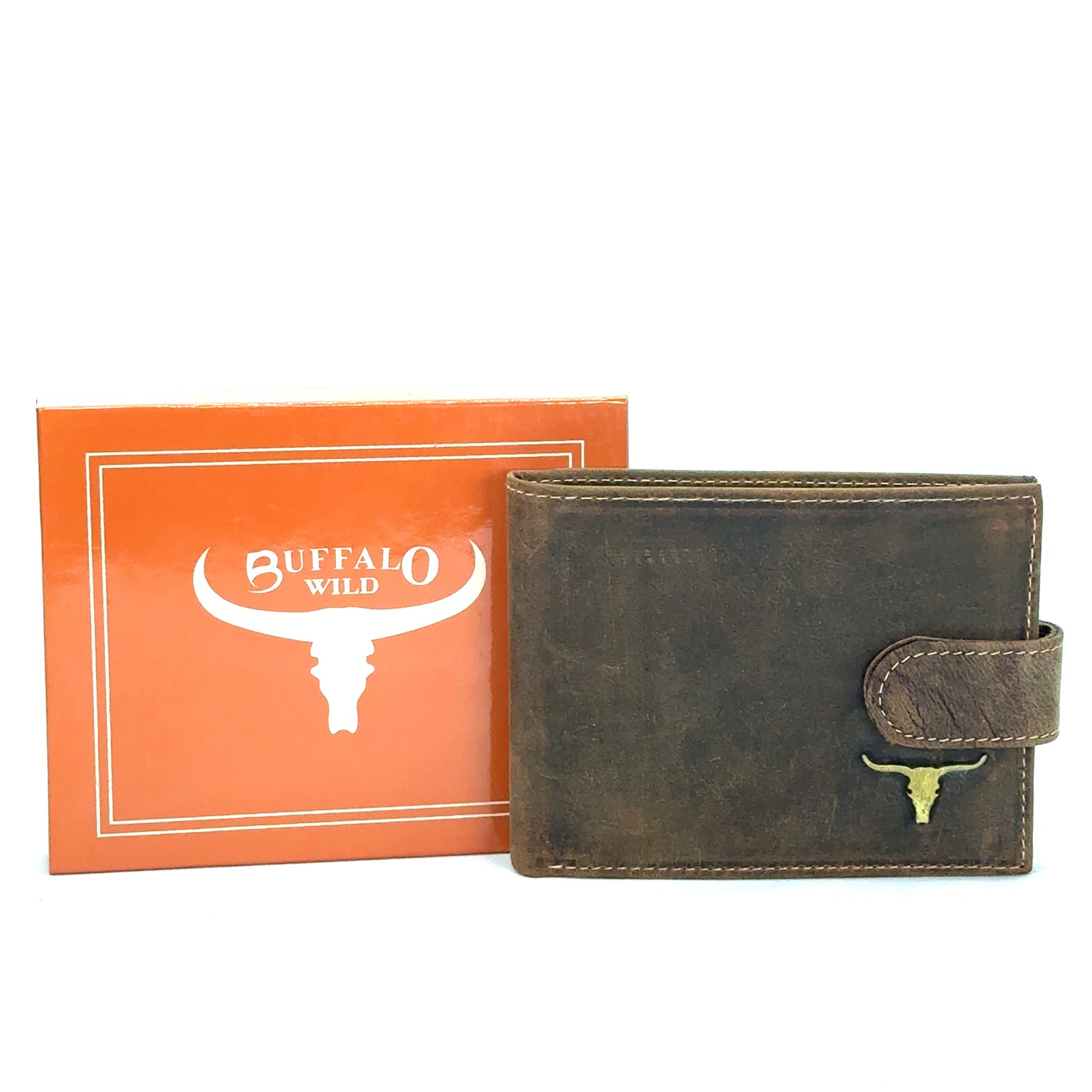 Portofel barbati Buffalo , piele naturala , Maro