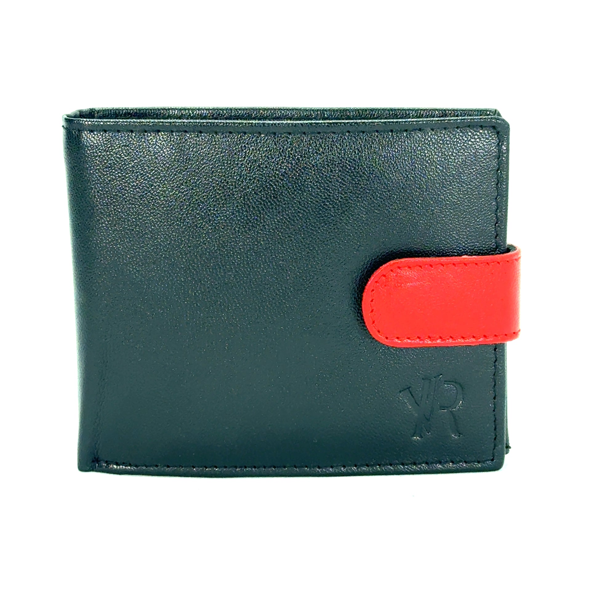 Portofel barbati Royal , piele naturala , Negru-Rosu