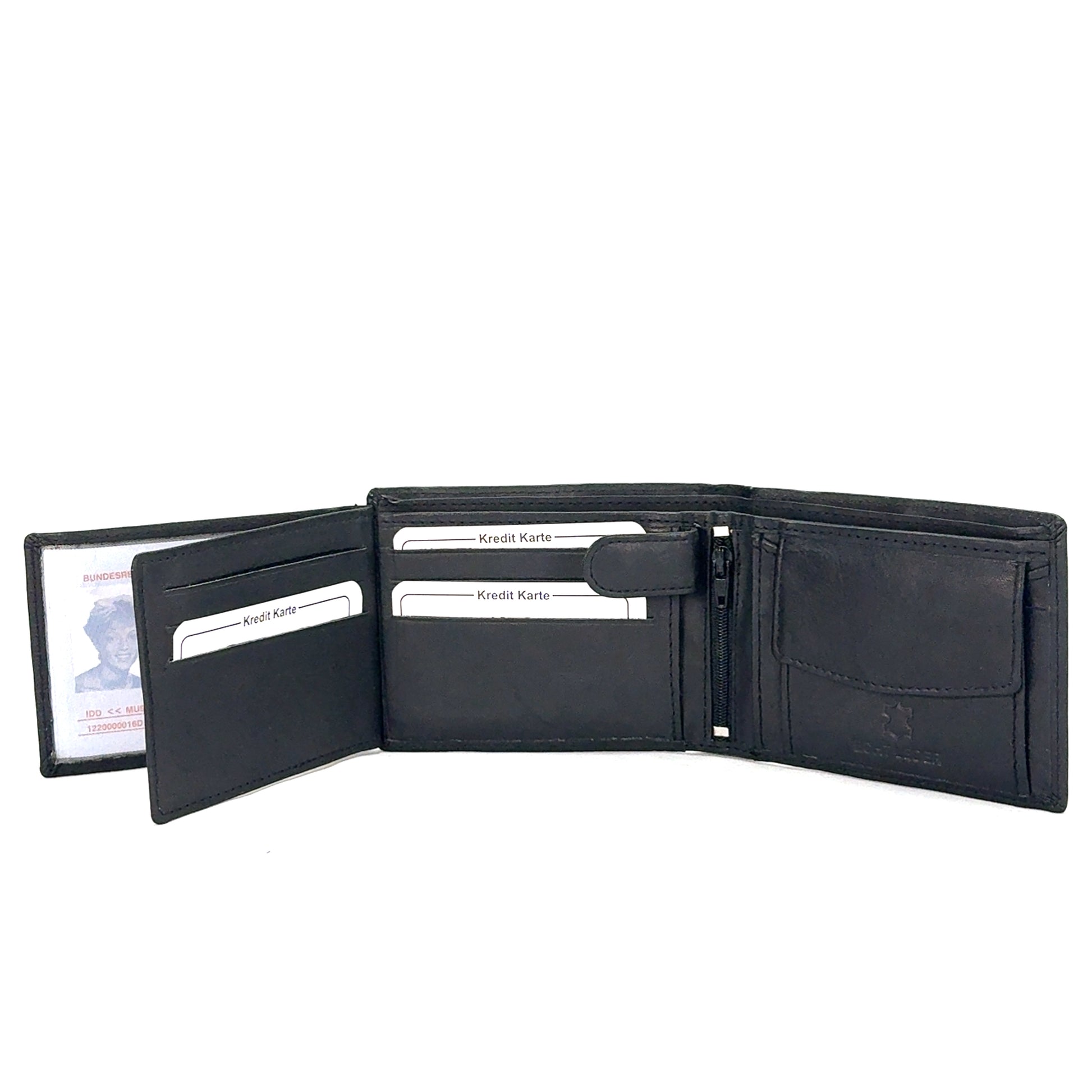 Portofel barbati Rawhide , piele naturala , Negru