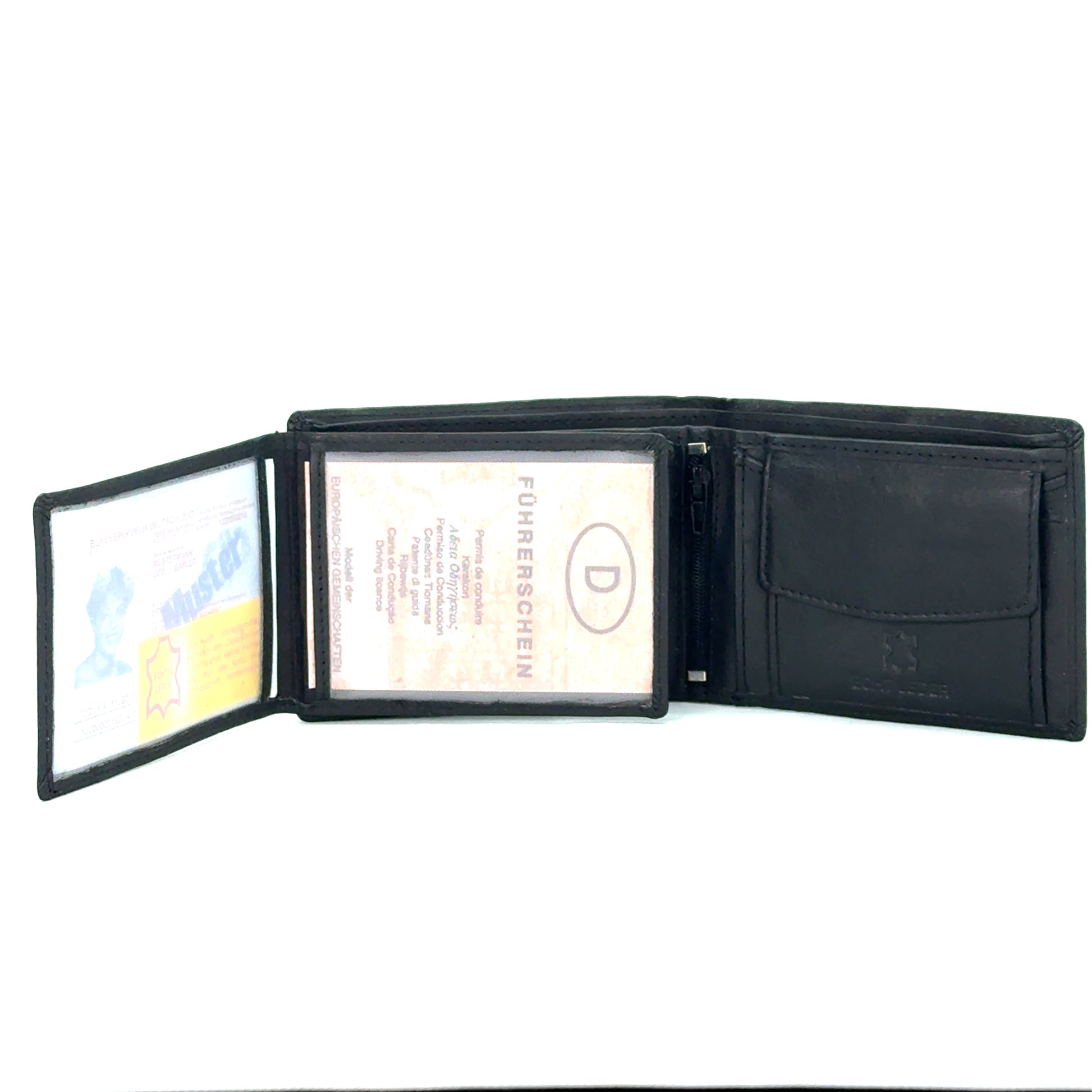 Portofel barbati Rawhide , piele naturala , Negru