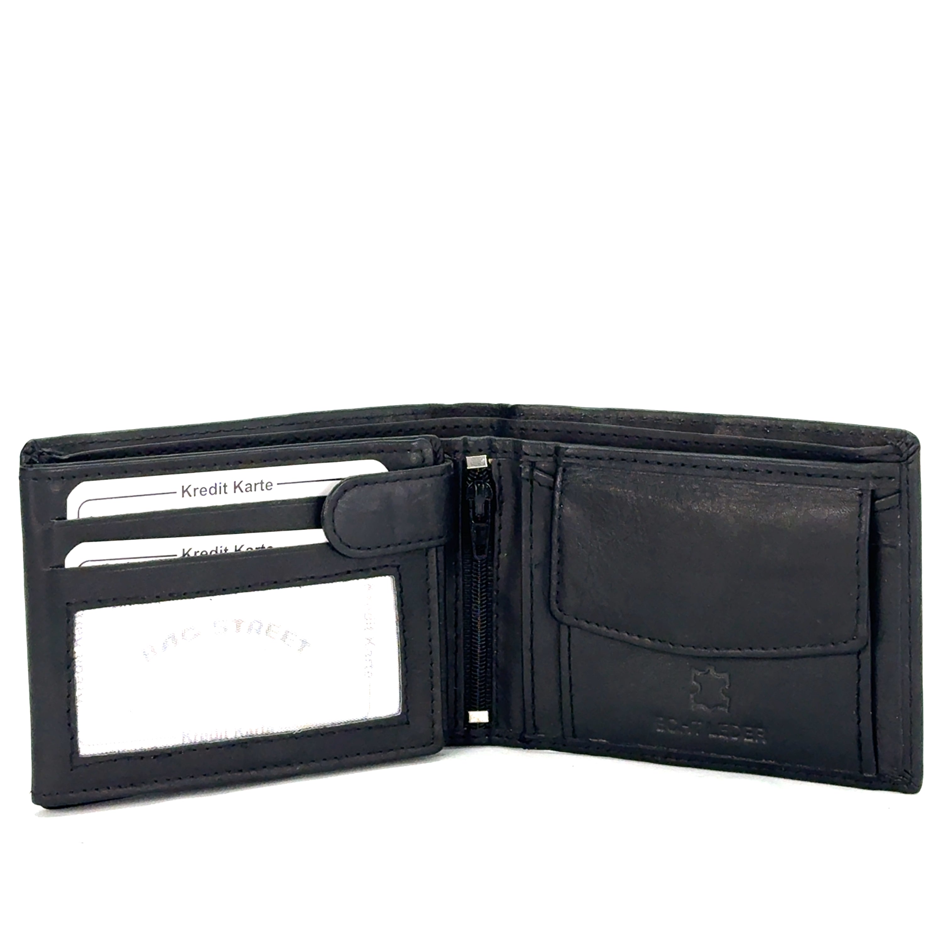 Portofel barbati Rawhide , piele naturala , Negru