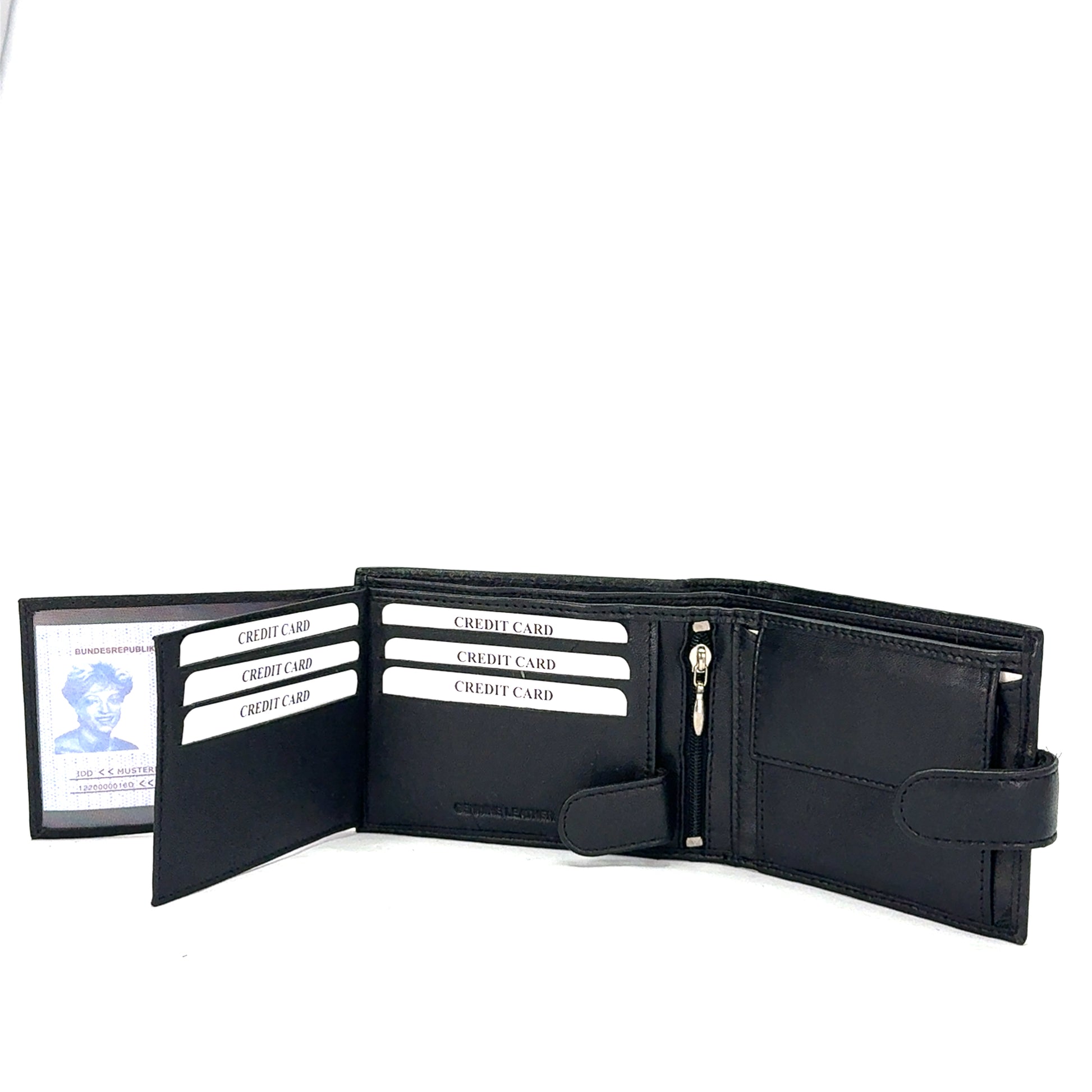 Portofel barbati Rawhide ll , piele naturala , Negru