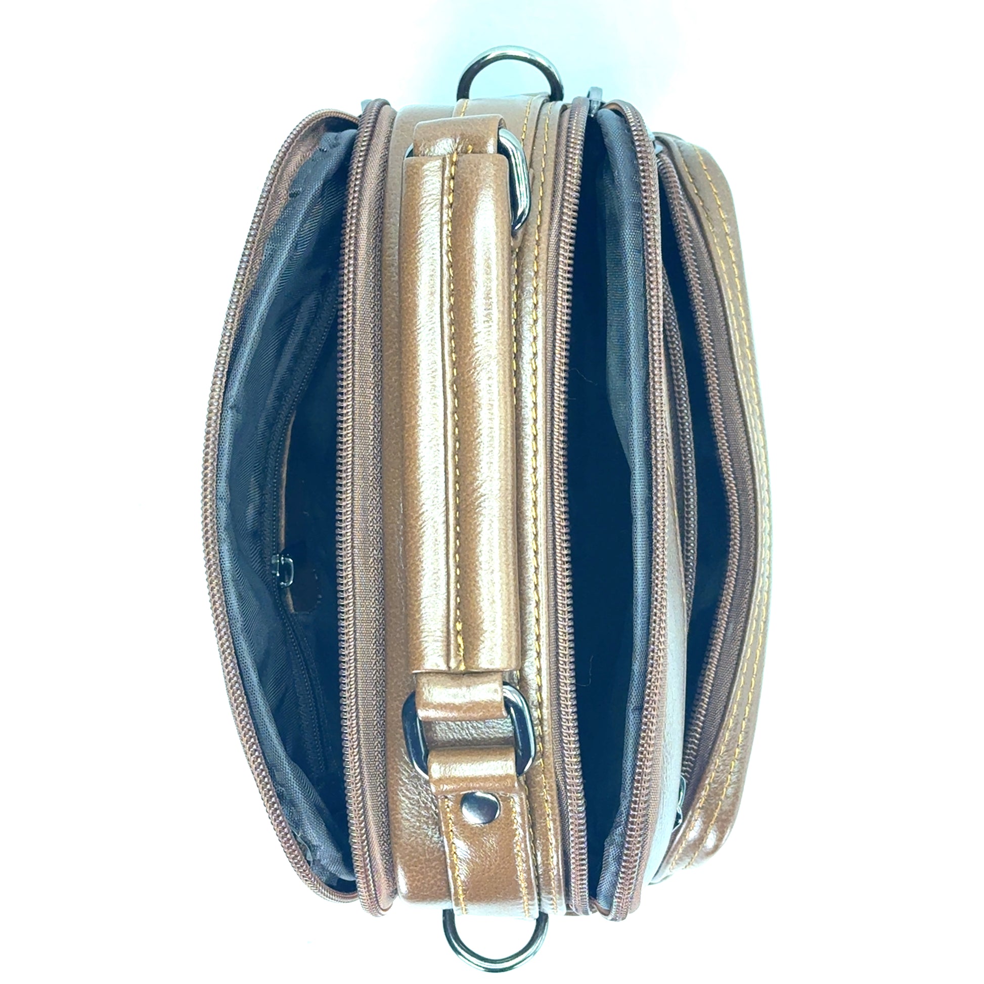 Borseta de umar , din piele naturala, maro , BBMP - 1125