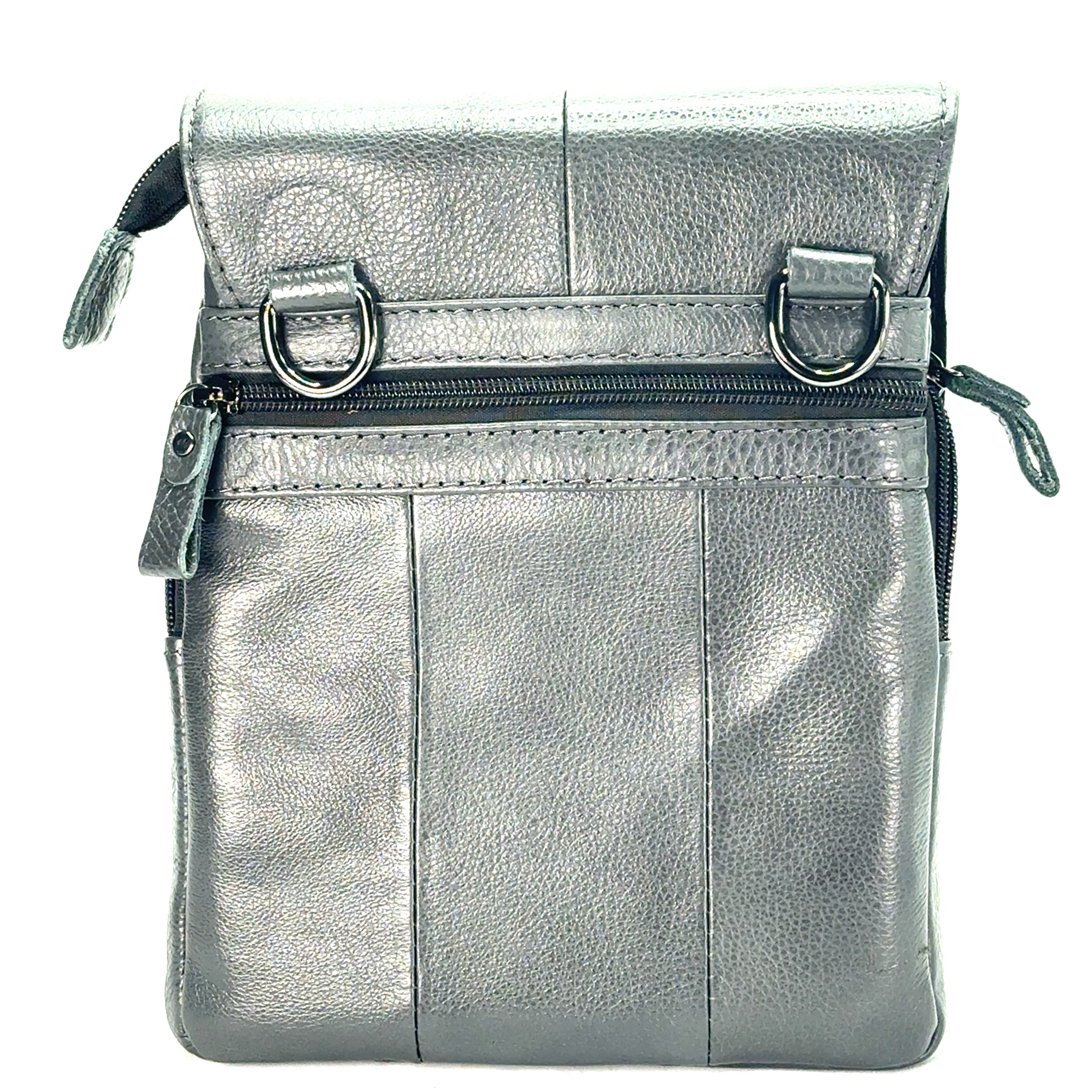 Borseta de umar , din piele naturala, gri , BBGP - 1225