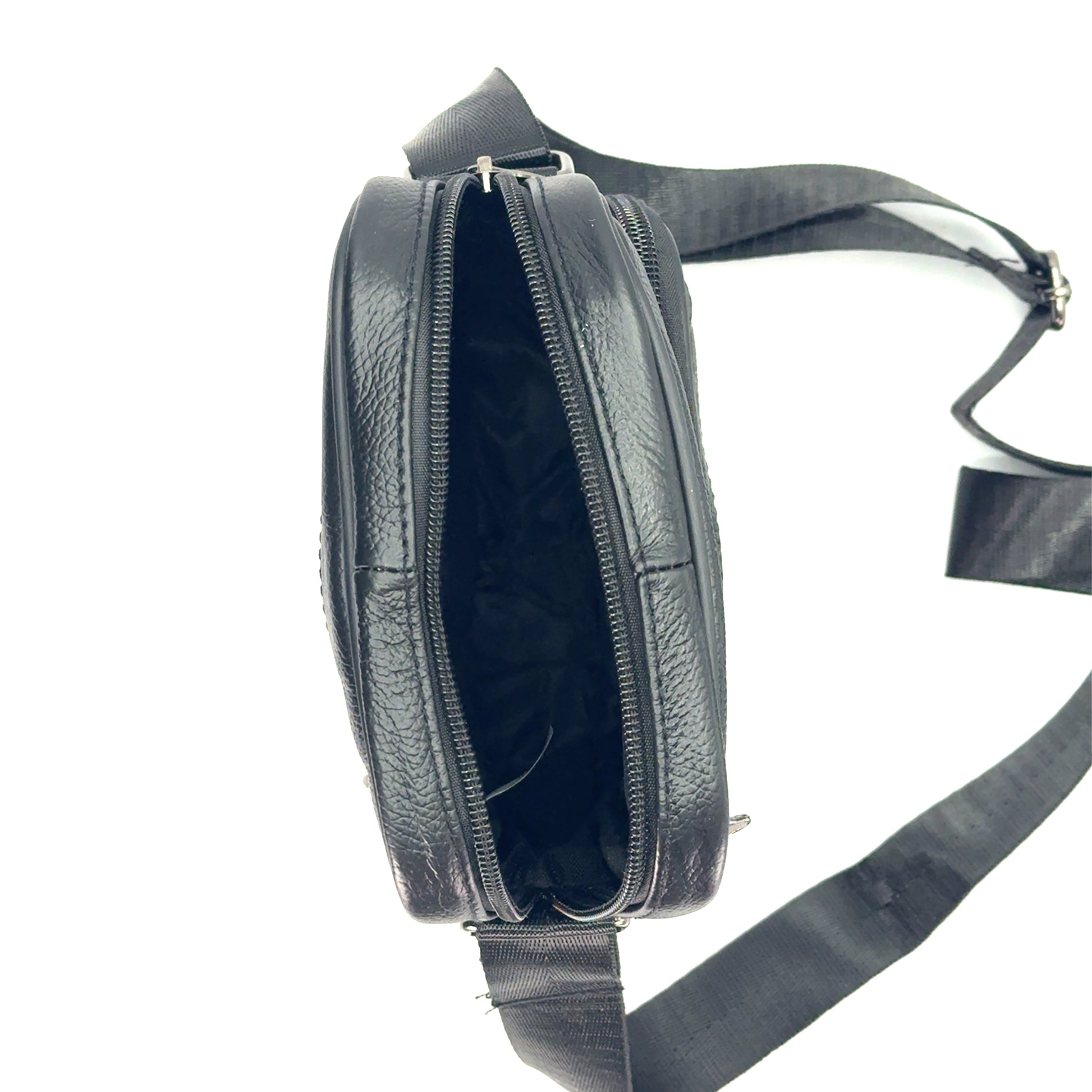 Borseta de umar , din piele naturala, negru , BBNP - 1225