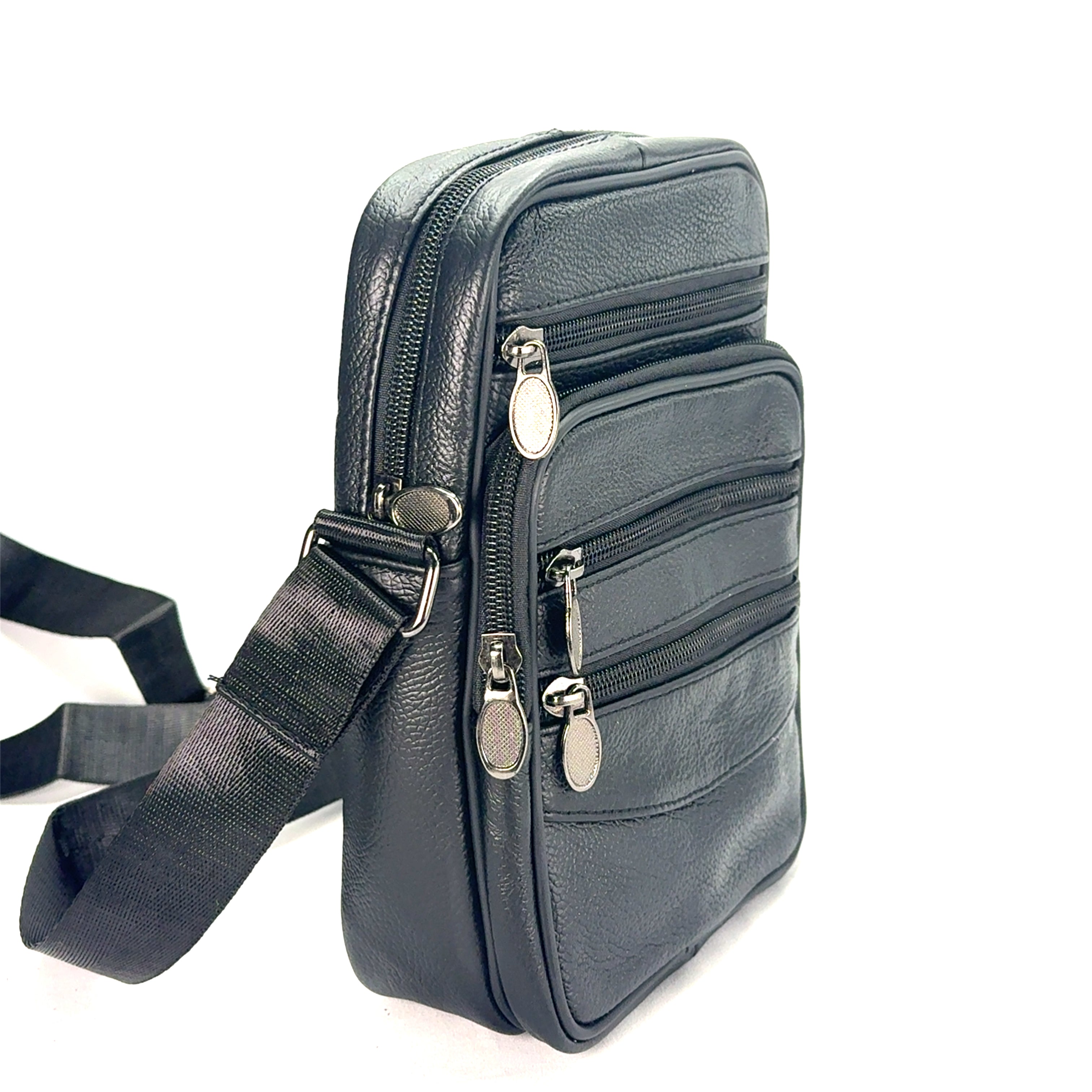 Borseta de umar , din piele naturala, negru , BBNP - 1225