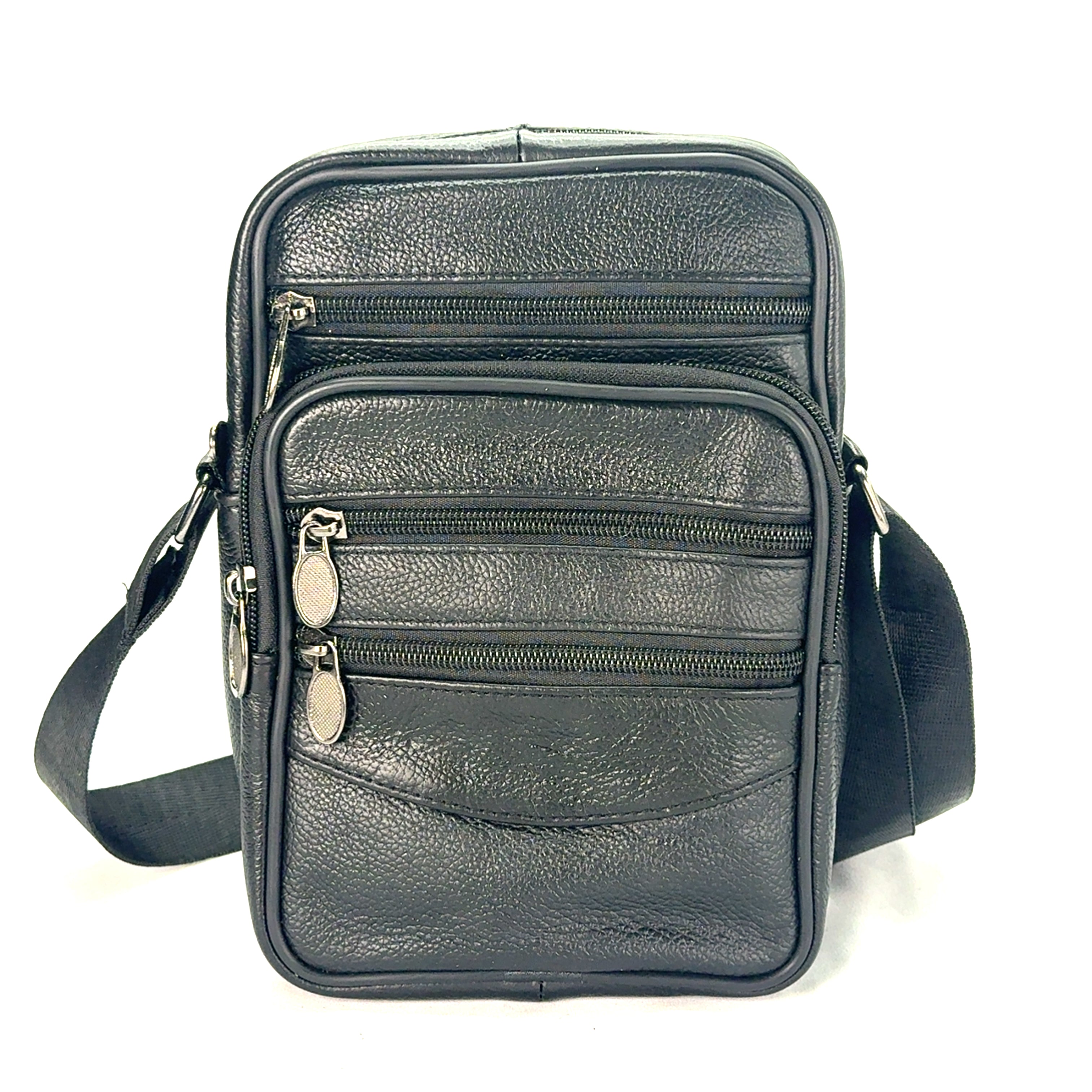 Borseta de umar , din piele naturala, negru , BBNP - 1225