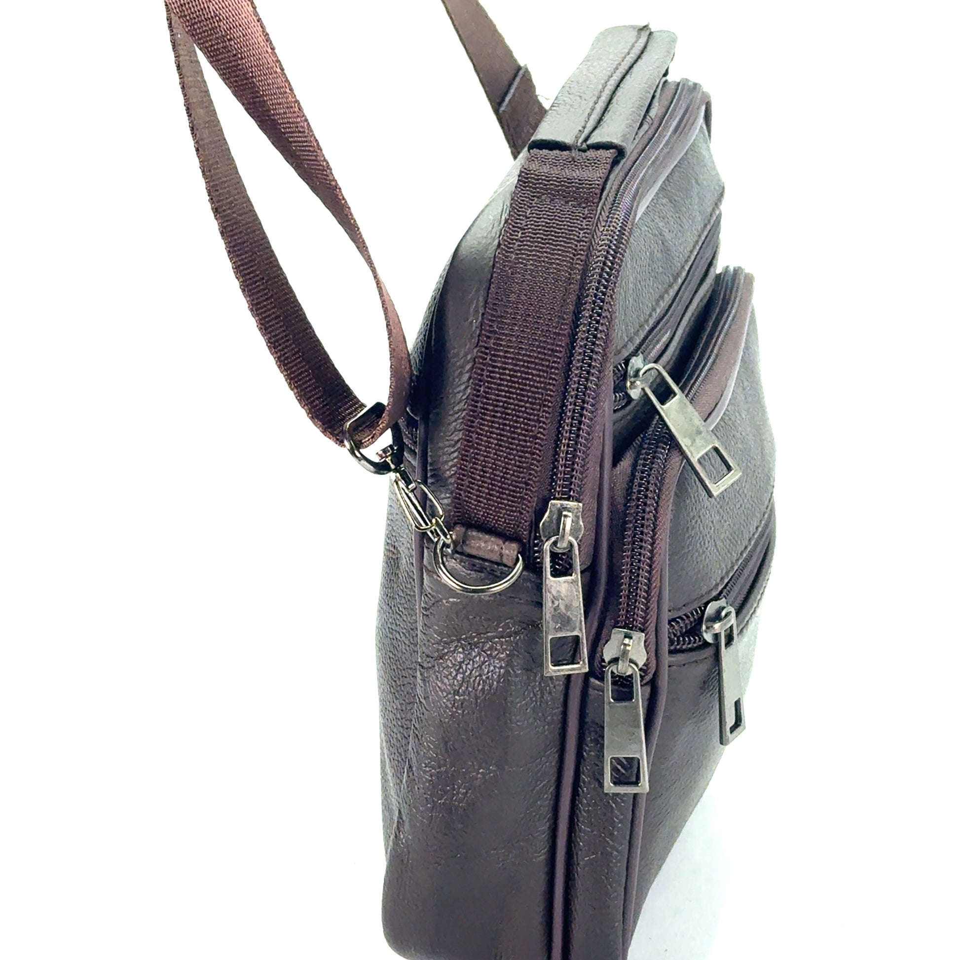 Borseta de umar , din piele naturala, maro , BBMP - 1335