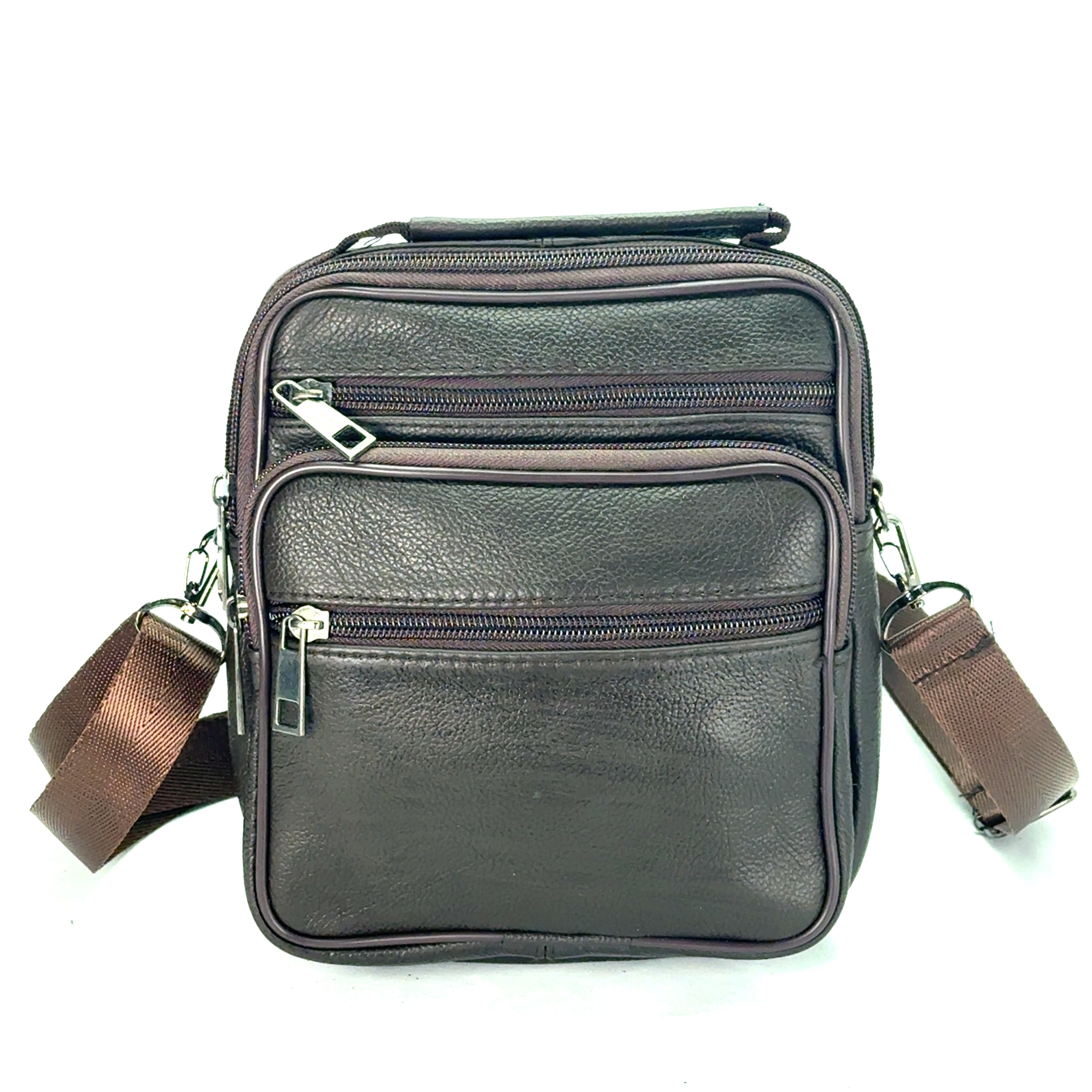 Borseta de umar , din piele naturala, maro , BBMP - 1335