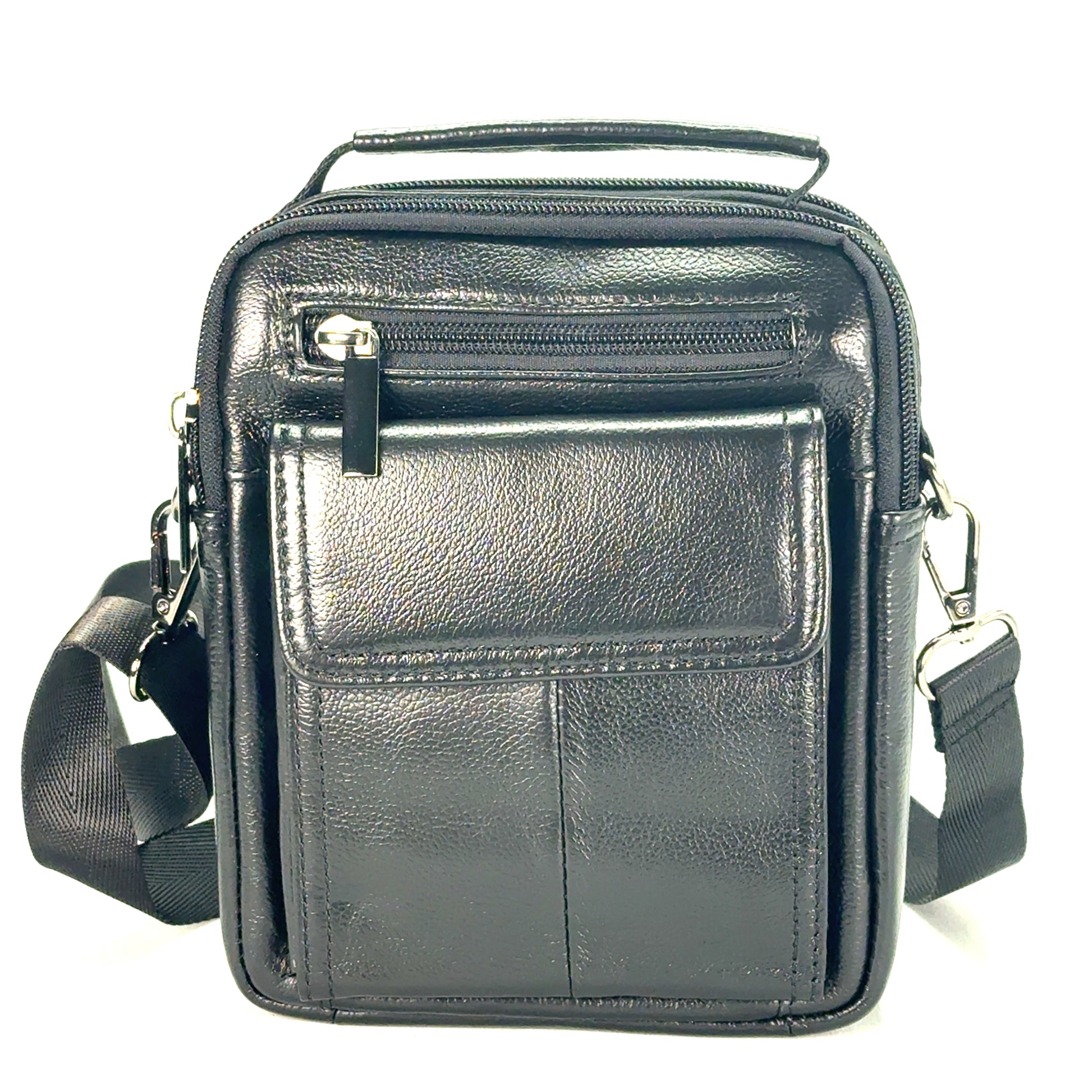 Borseta de umar , din piele naturala, negru , BBNP - 1445