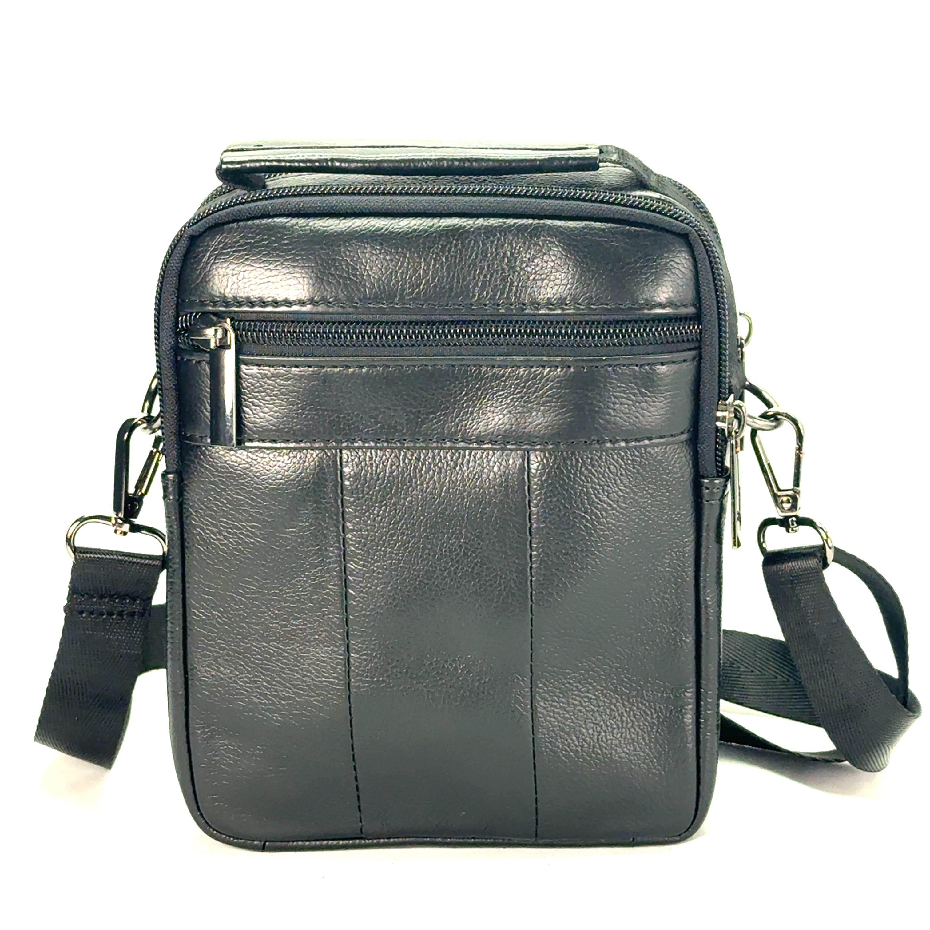 Borseta de umar , din piele naturala, negru , BBNP - 1445