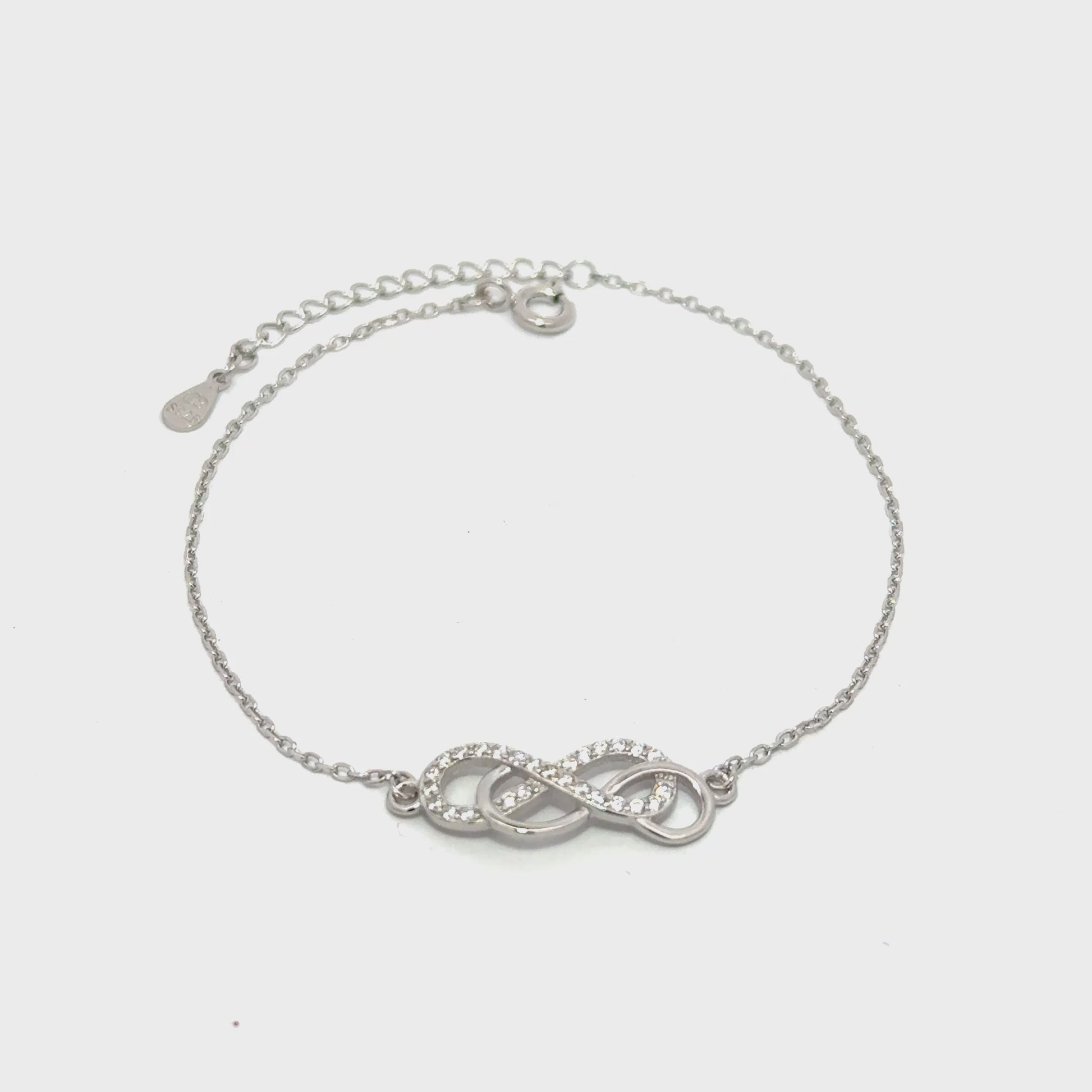 Brățară damă INFINIT-DUBLE, argint+zirconia