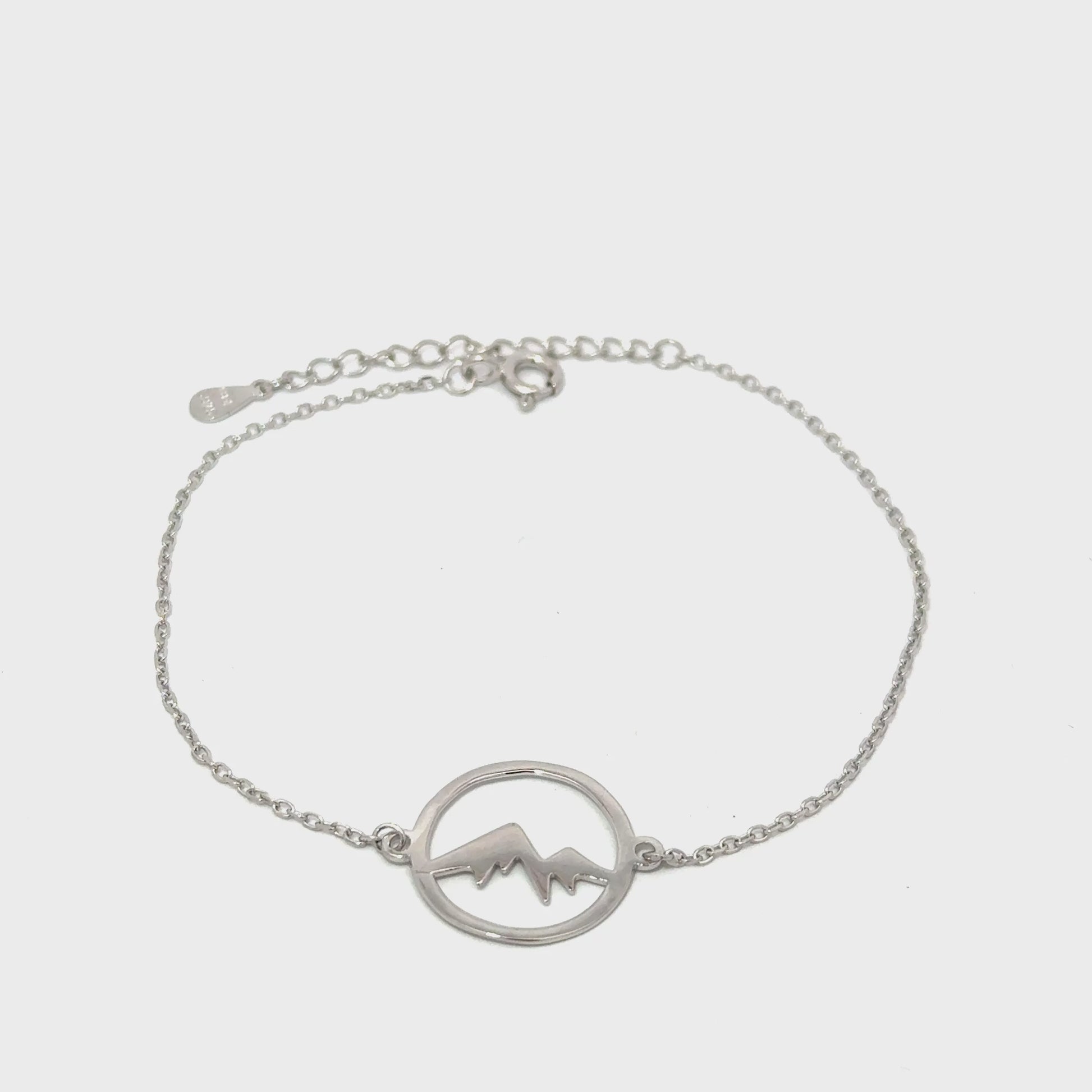 Brățară damă MUNȚI, argint rodiat