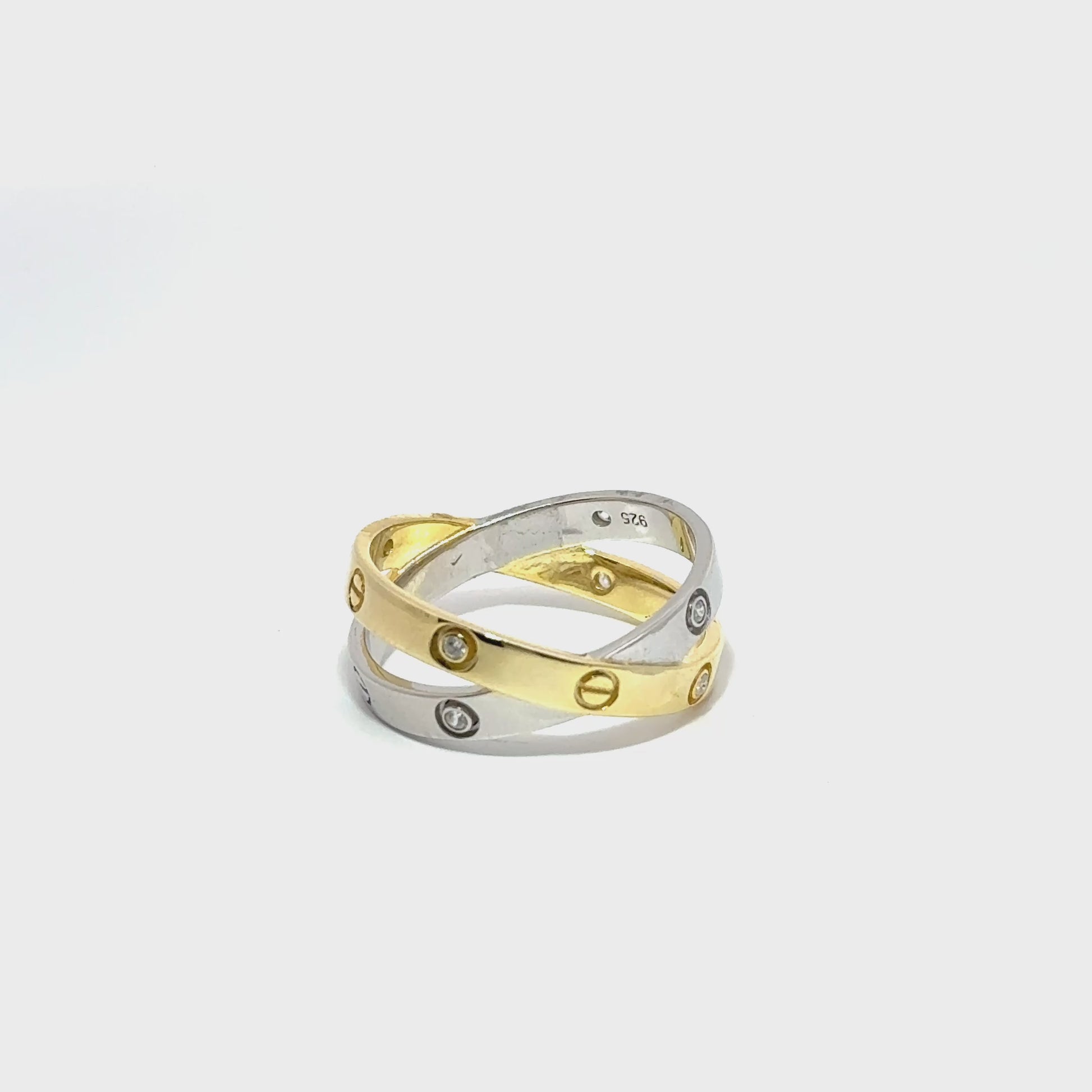 Inel dama din argint placat cu aur GP18K