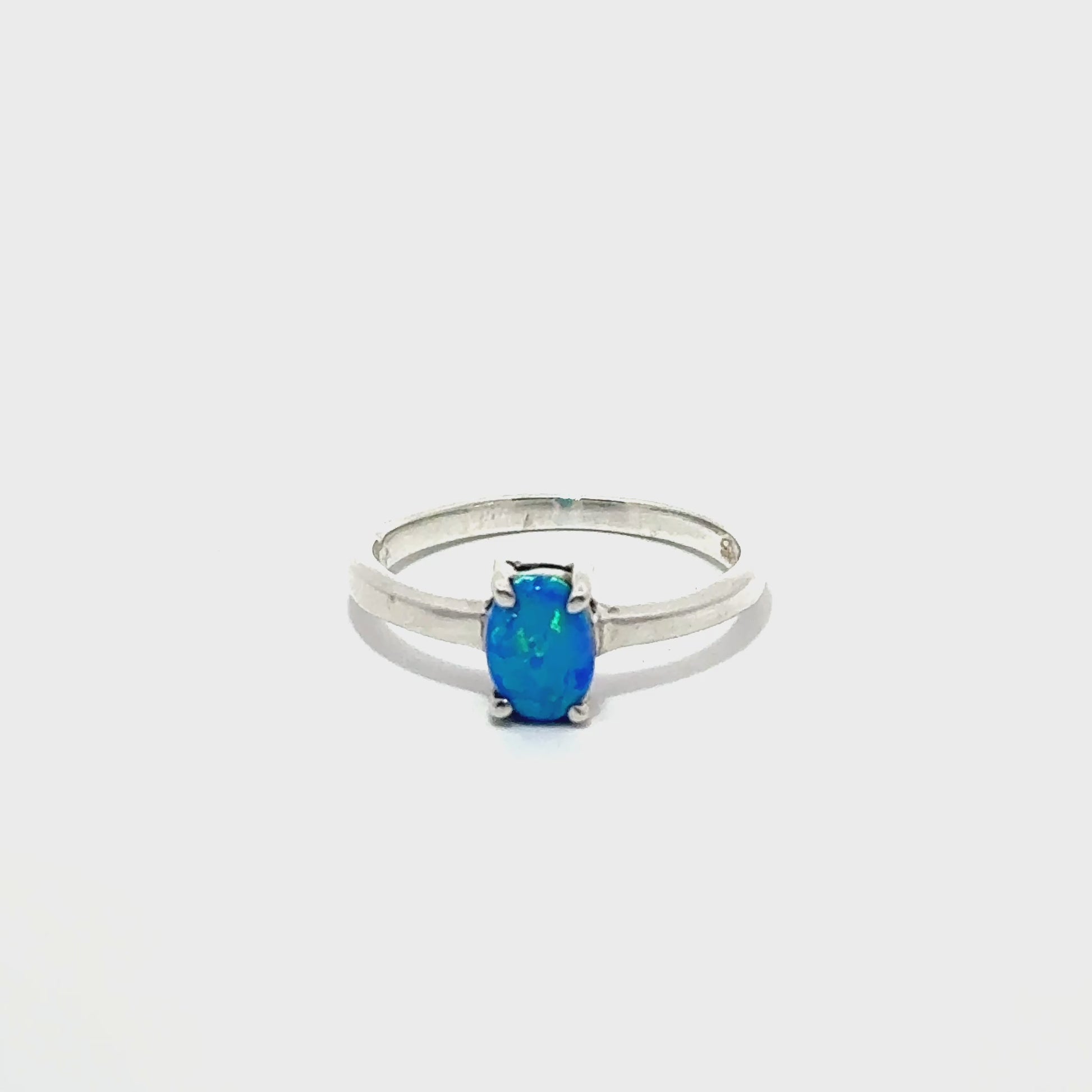 Inel dama din argint cu piatra opal imperial ID-03